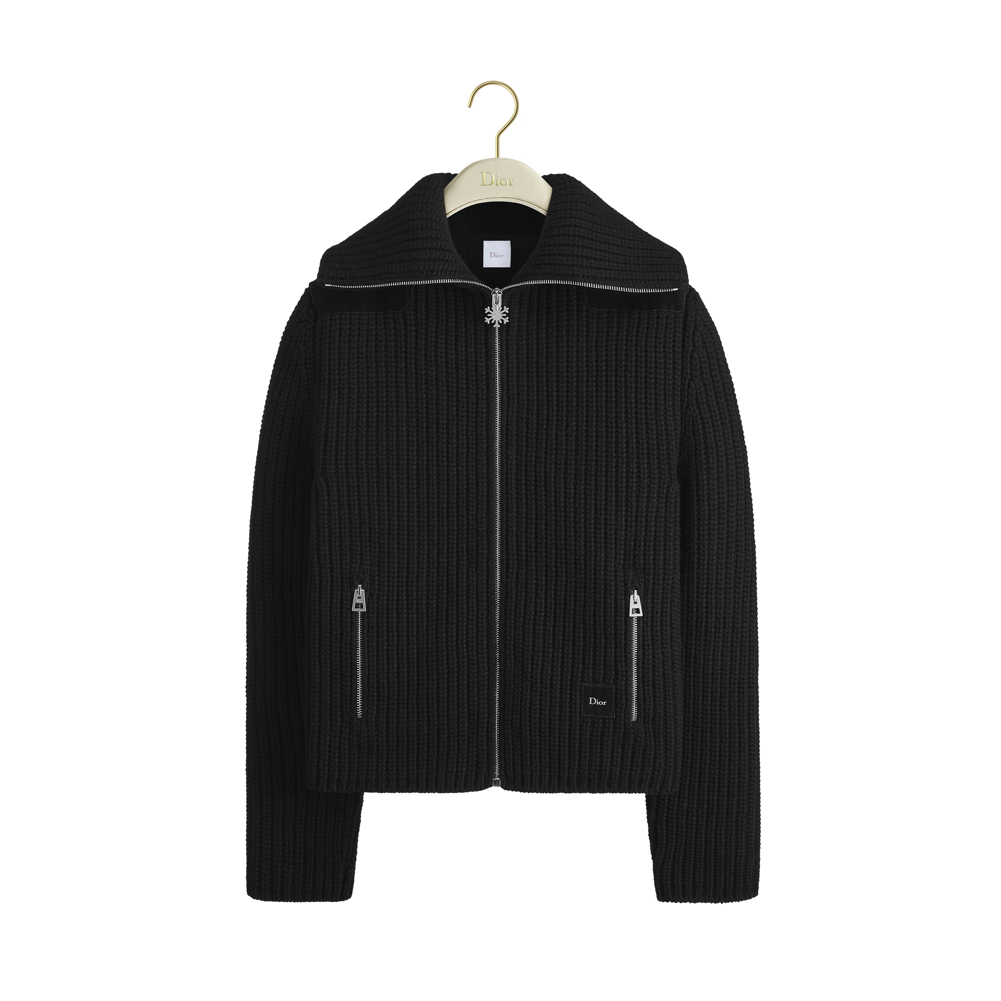 DiorAlps Zipped Cardigan Black Wool and Cashmere Knit | DIOR EE