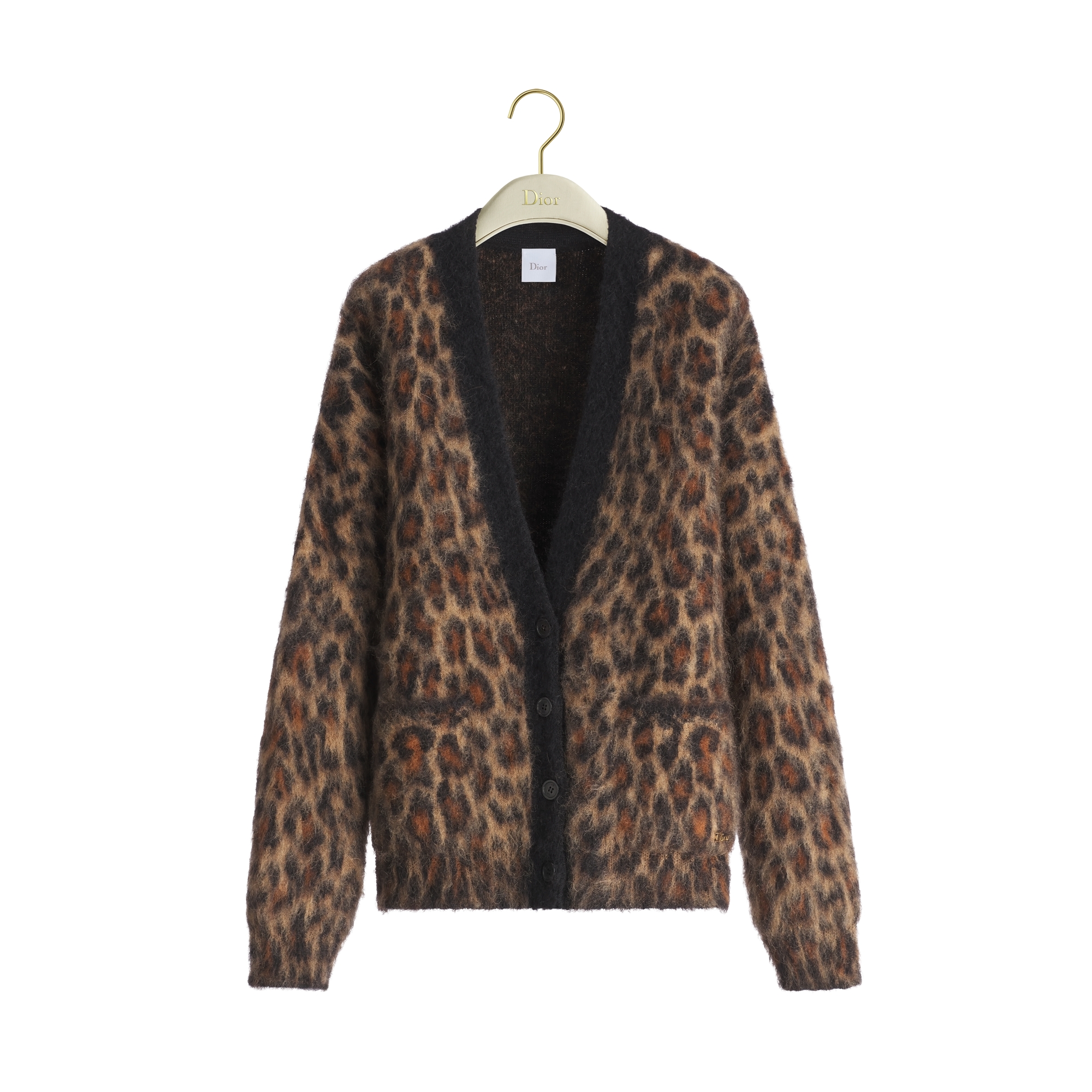 DiorAlps Oversized Cardigan Beige Multicolor Mizza Wool-Mohair