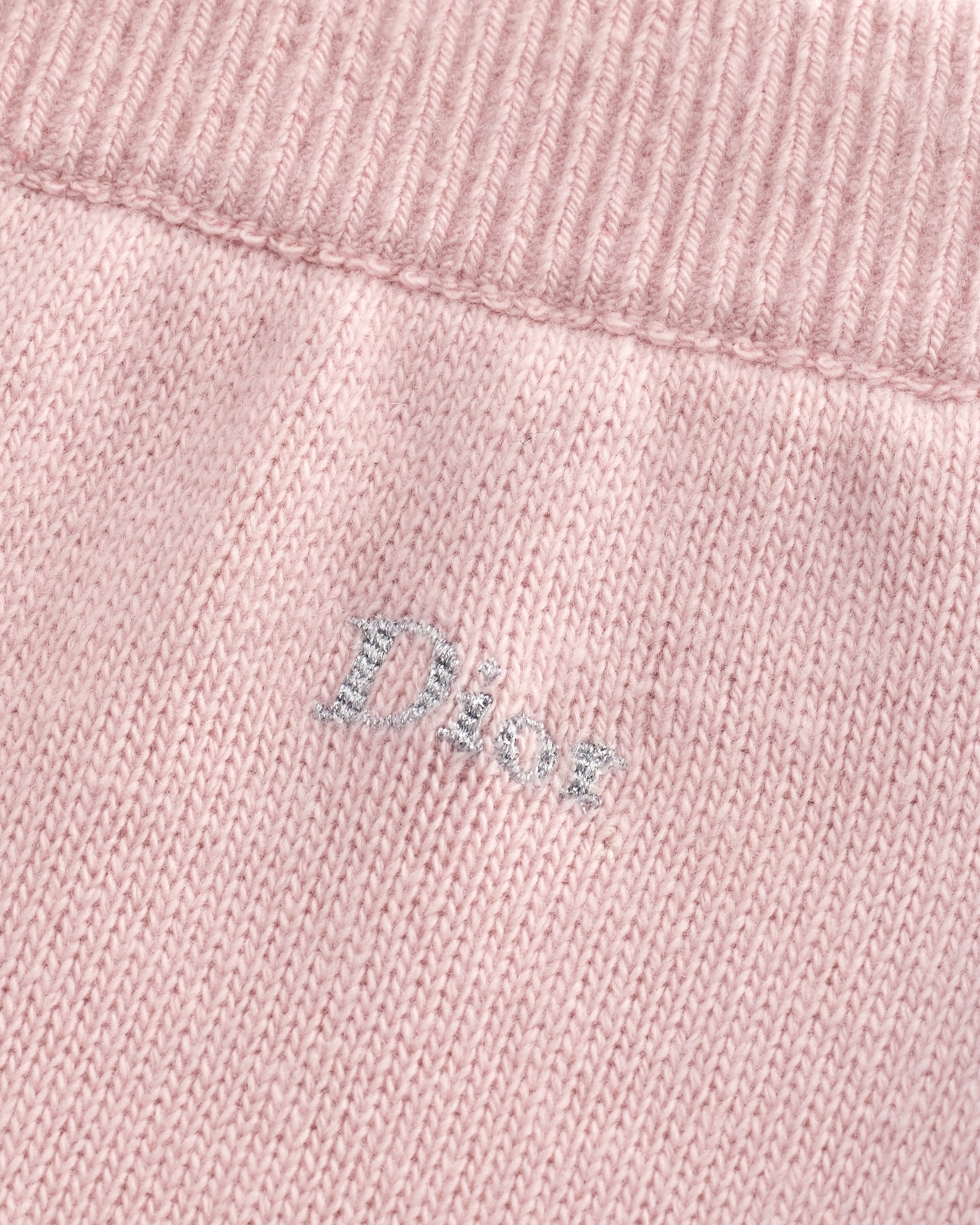 Regular-fit broek uit de DiorAlps-lijn Roze breisel van scheerwol en kasjmier met Dior Snowflake-motief E09