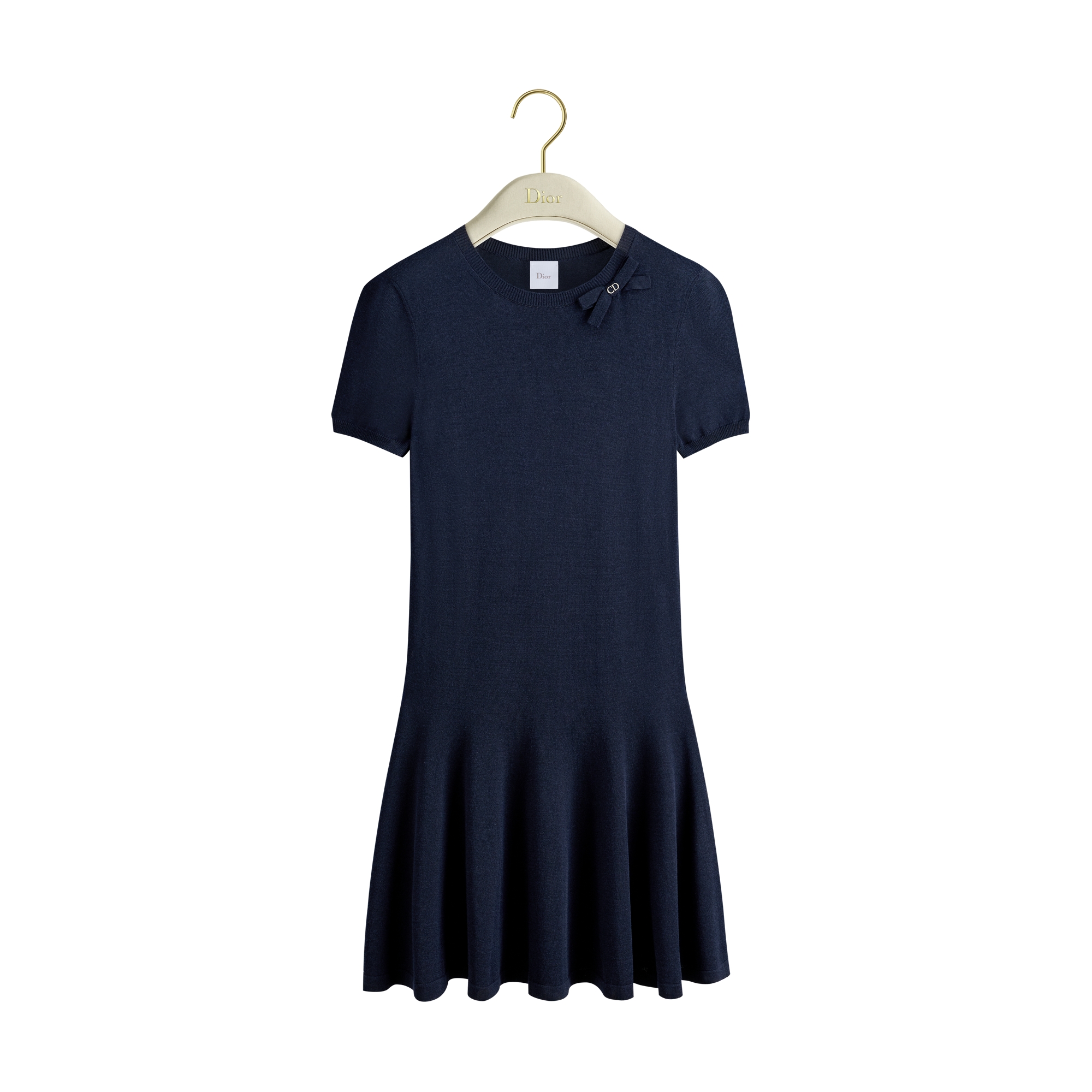 Dior Qixi Flared Dress Blue Technical Cotton Jersey | DIOR