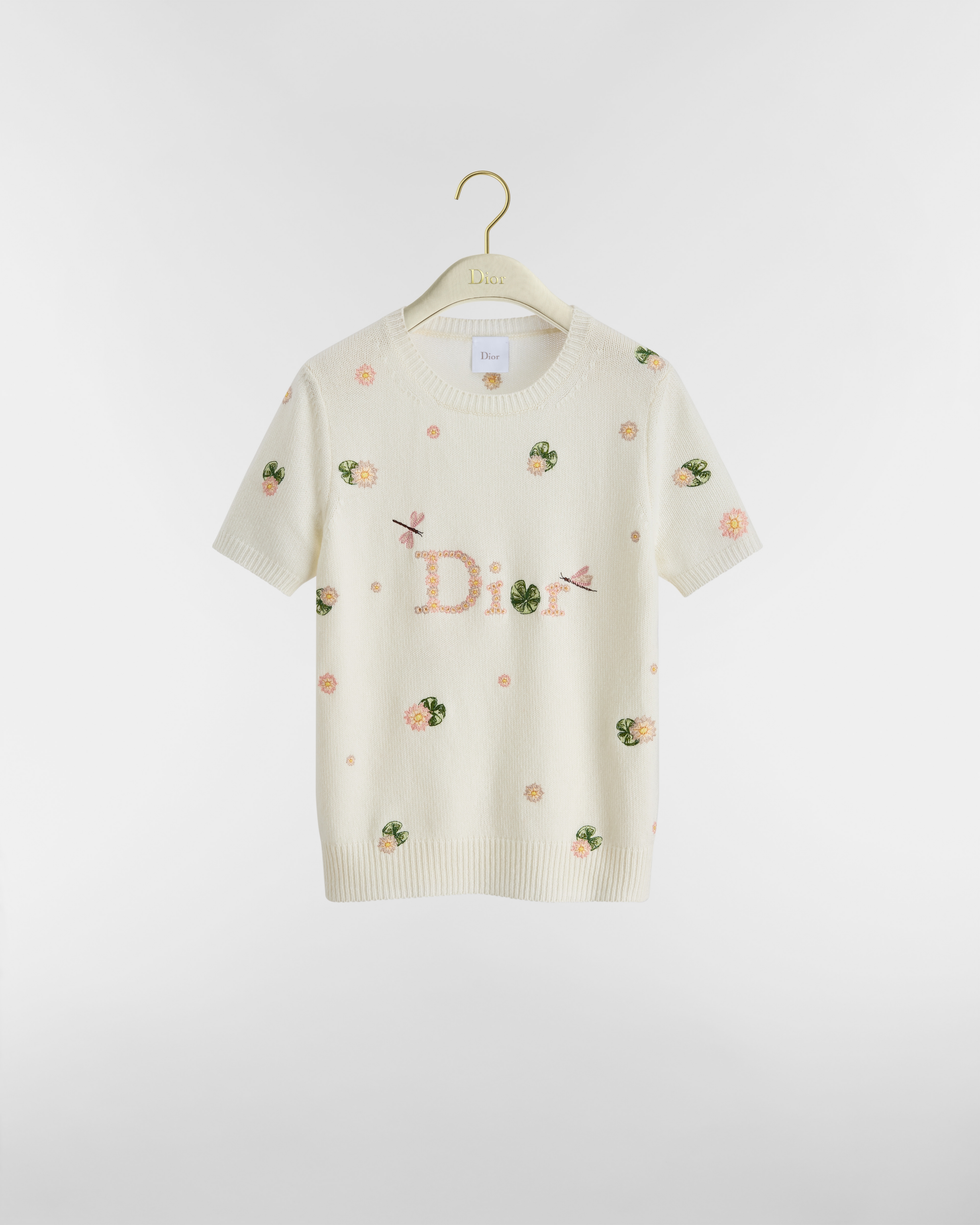 Short-Sleeved Embroidered Sweater