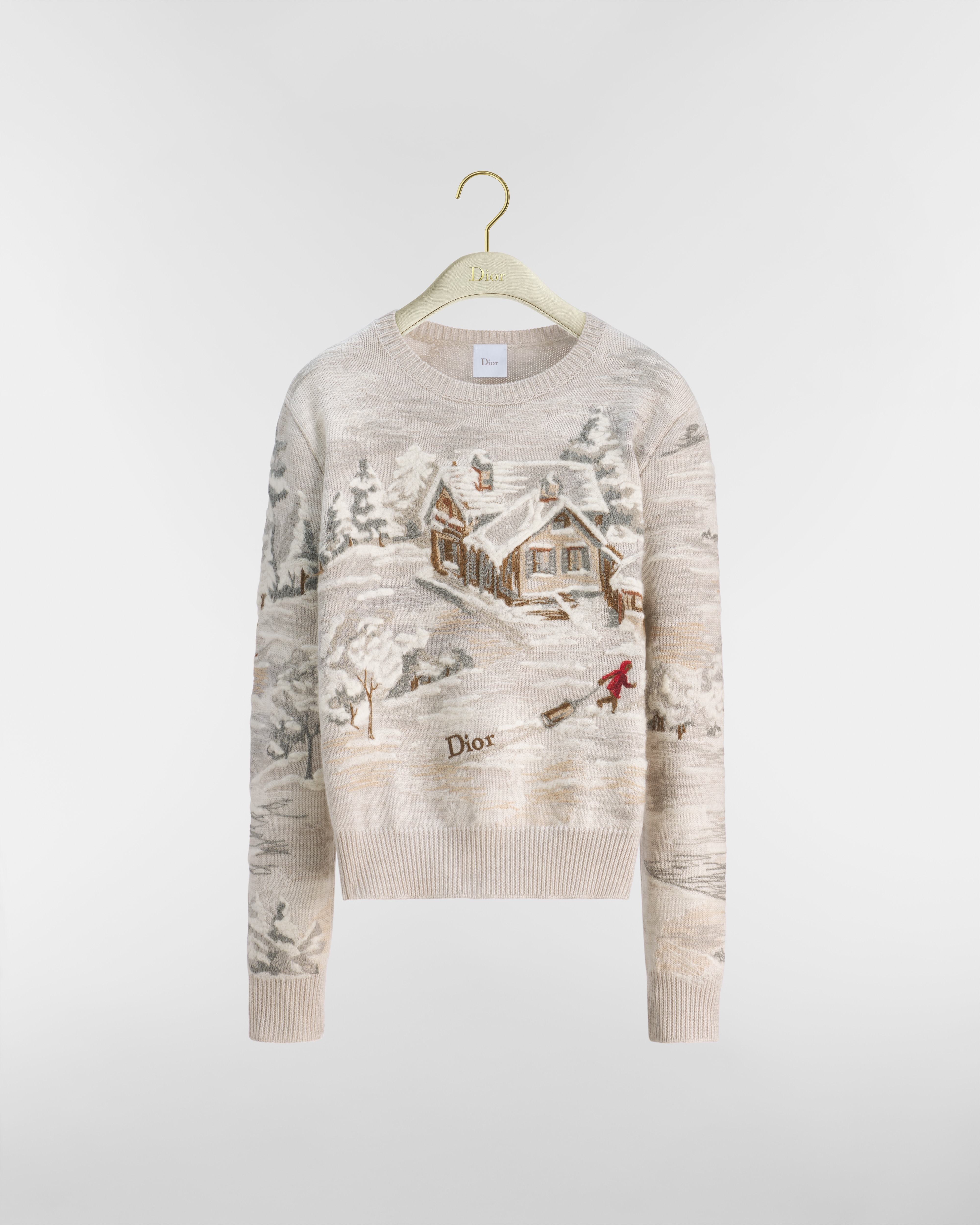 Pull brodé DiorAlps Intarsia de laine à motif Dior d'Hiver multicolore E01