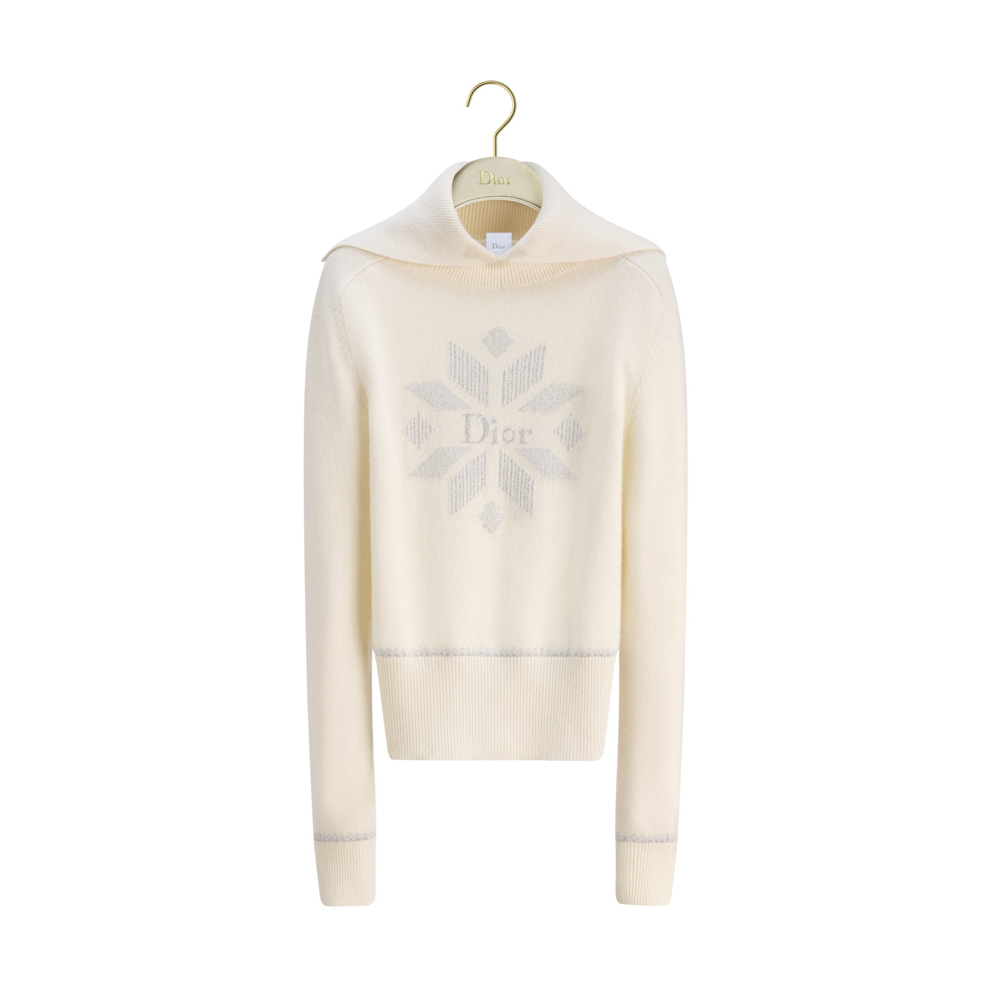 DiorAlps フィットセーター エクリュホワイト Dior Snowflake ウール
