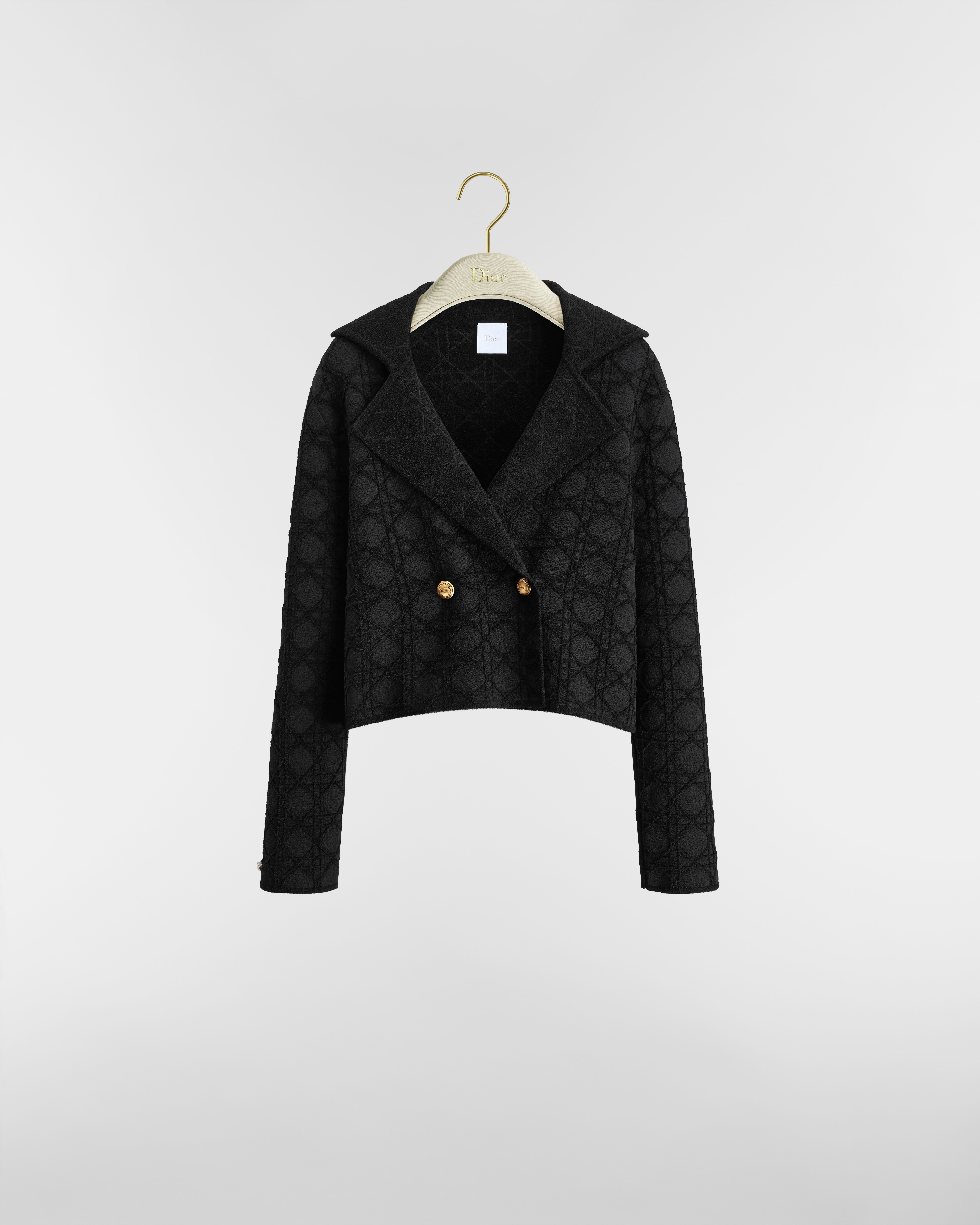 Veste Cannage Jacquard technique noir E01