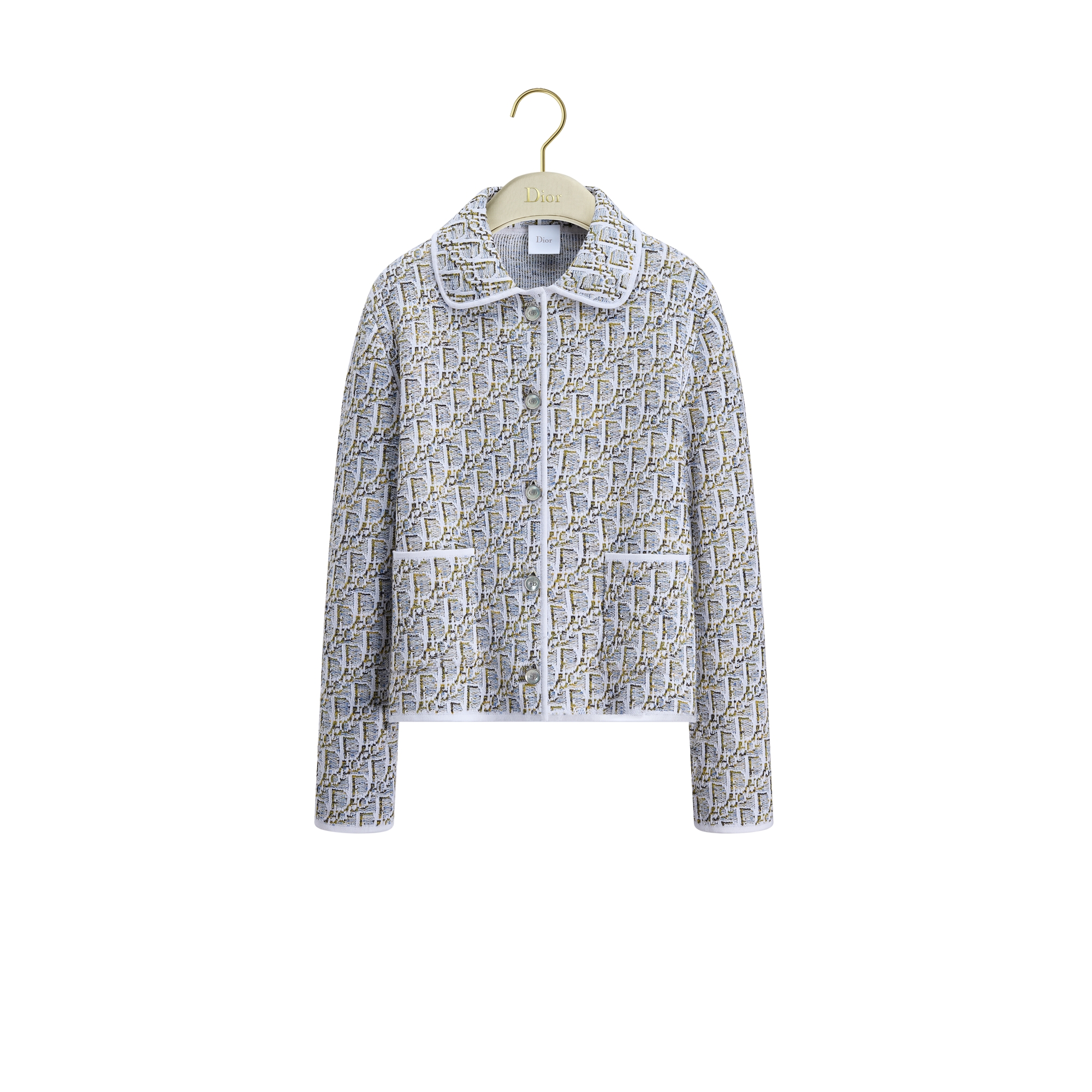 Regular-Fit Jacket Multicolor Dior Oblique Cotton-Blend Jacquard