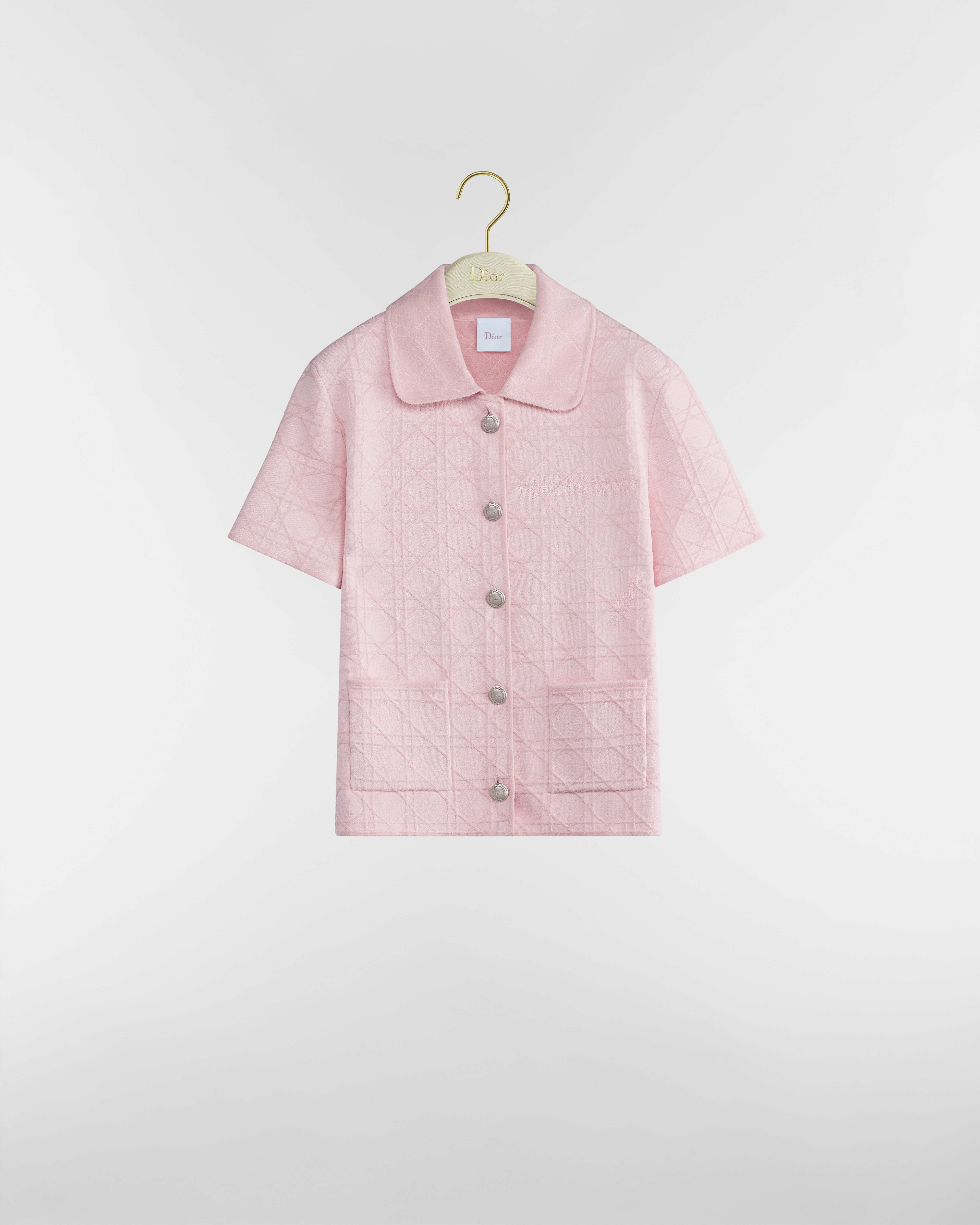 Chaqueta Macrocannage de corte regular Punto técnico rosa E01