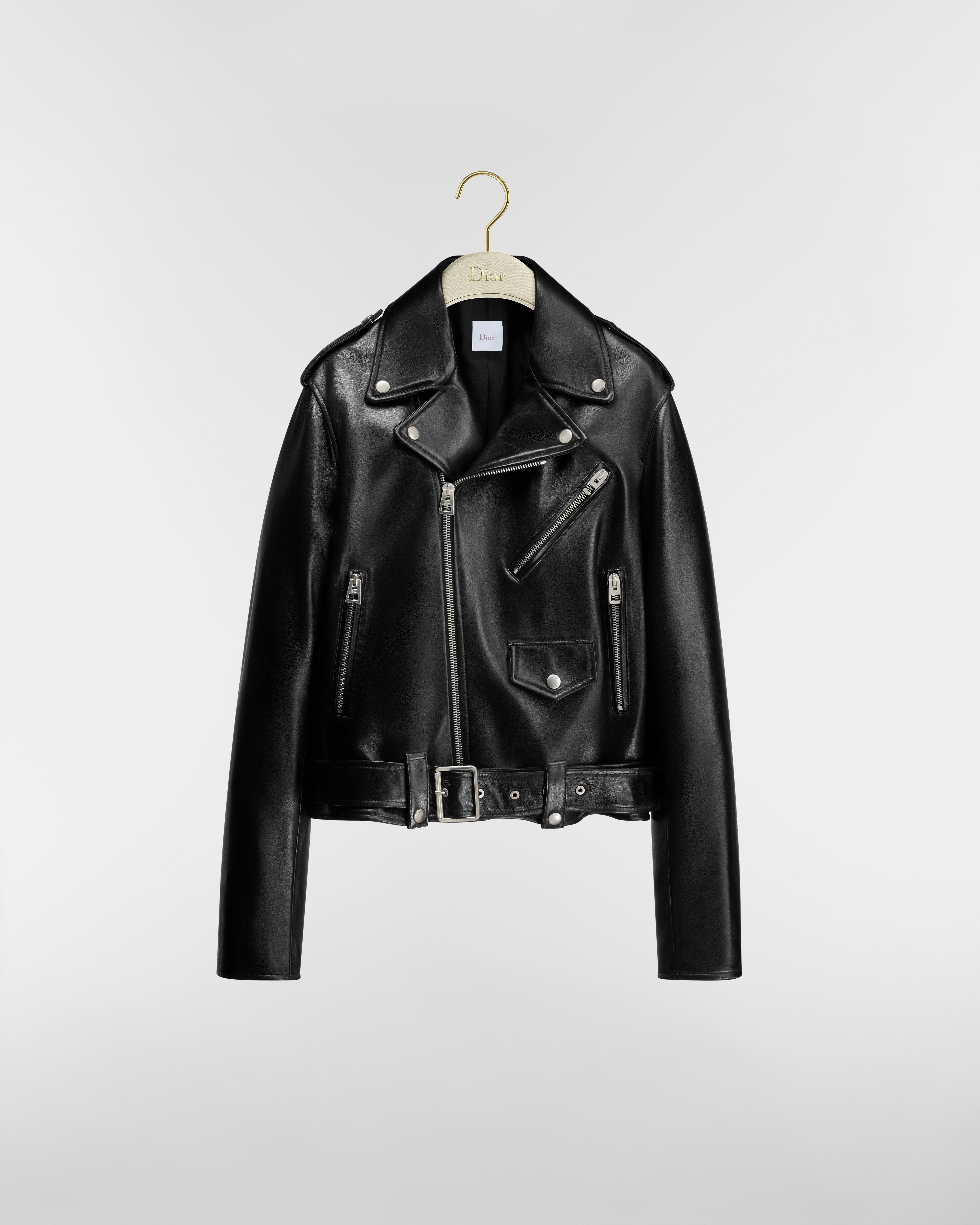 Biker Jacket Black Lambskin E01