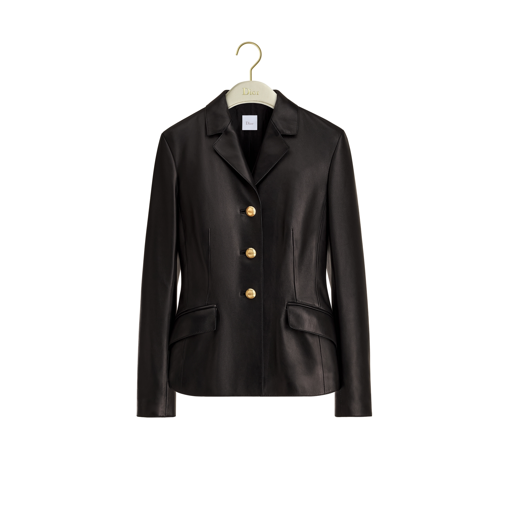 Fitted Jacket Black Lambskin E01