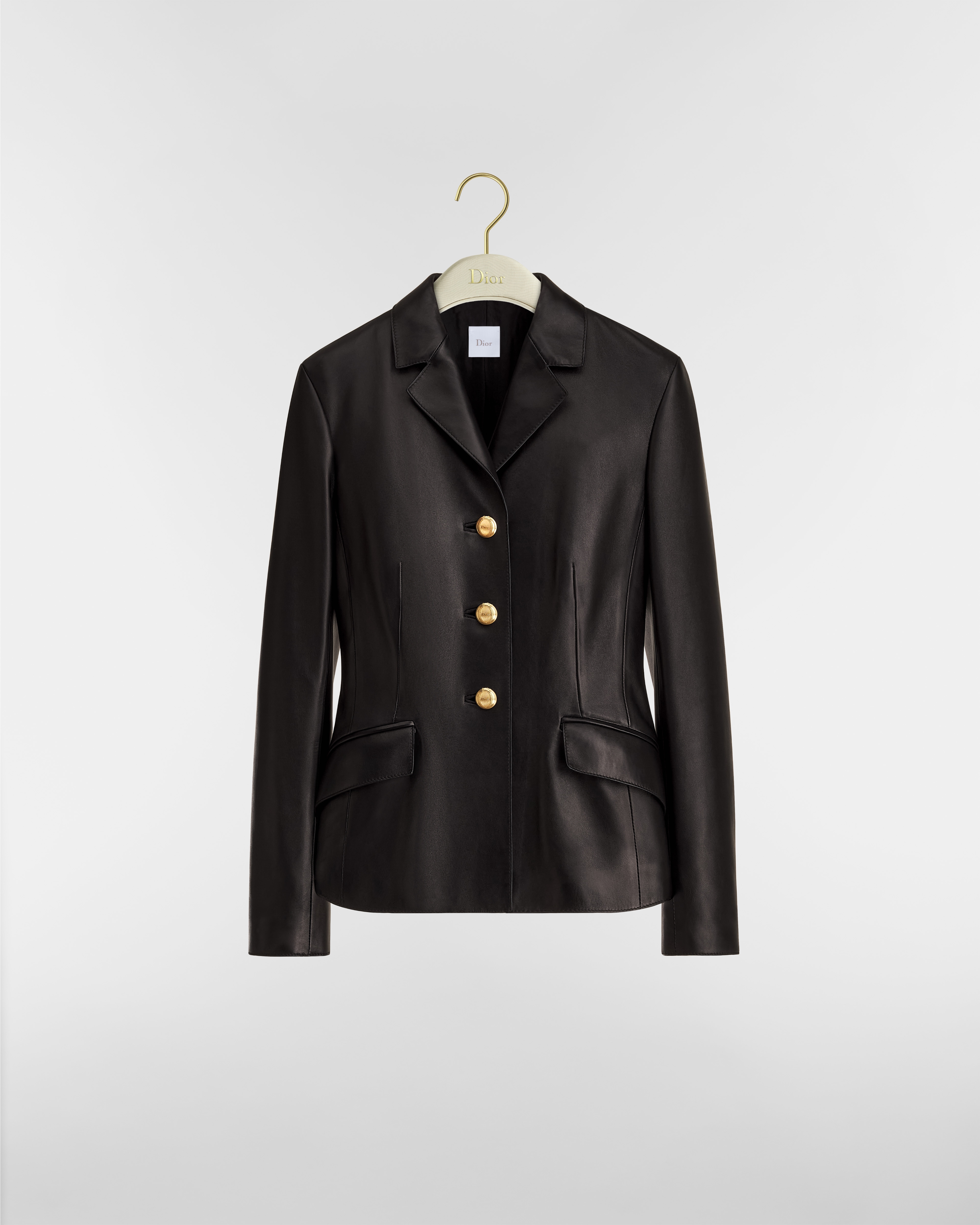 Fitted Jacket Black Lambskin E01
