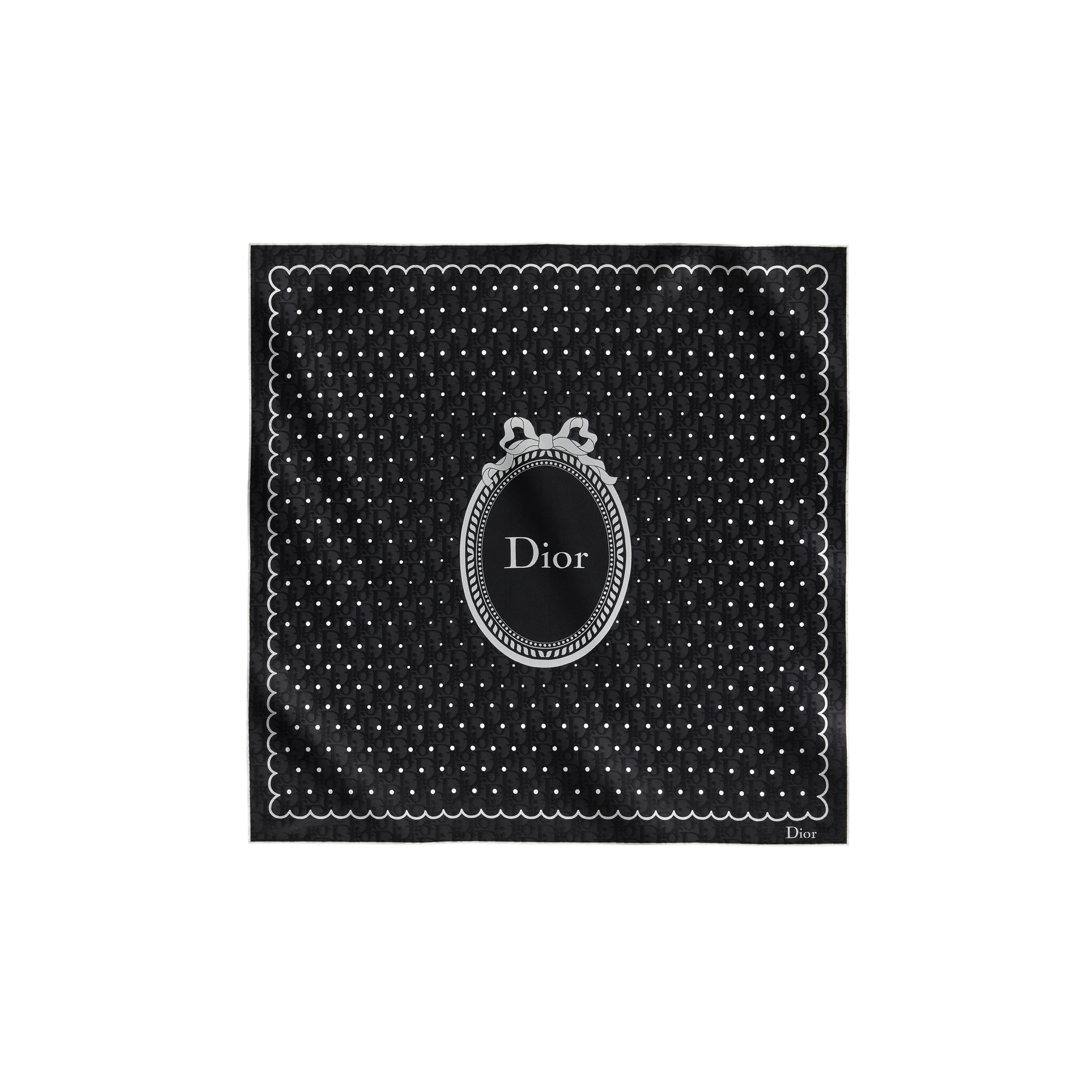 DIOR | PolkaDior Oblique 70 スクエアスカーフ シルクツイル