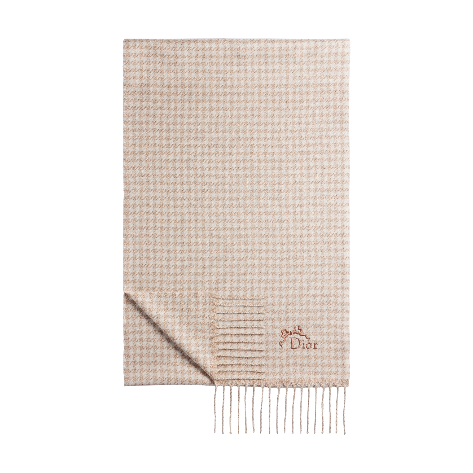  Pink and White Silk and Cashmere Jacquard