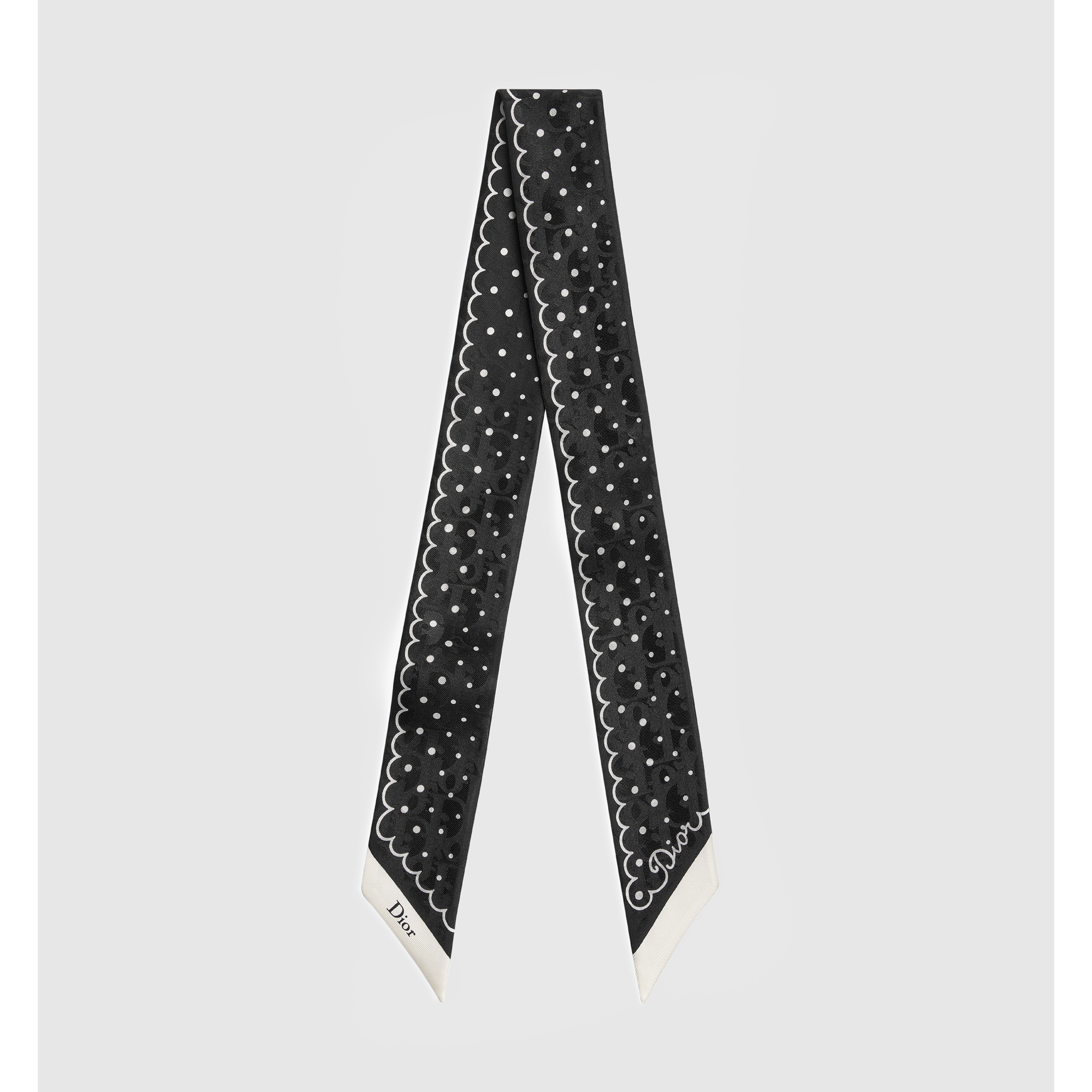  Black and White Silk Twill