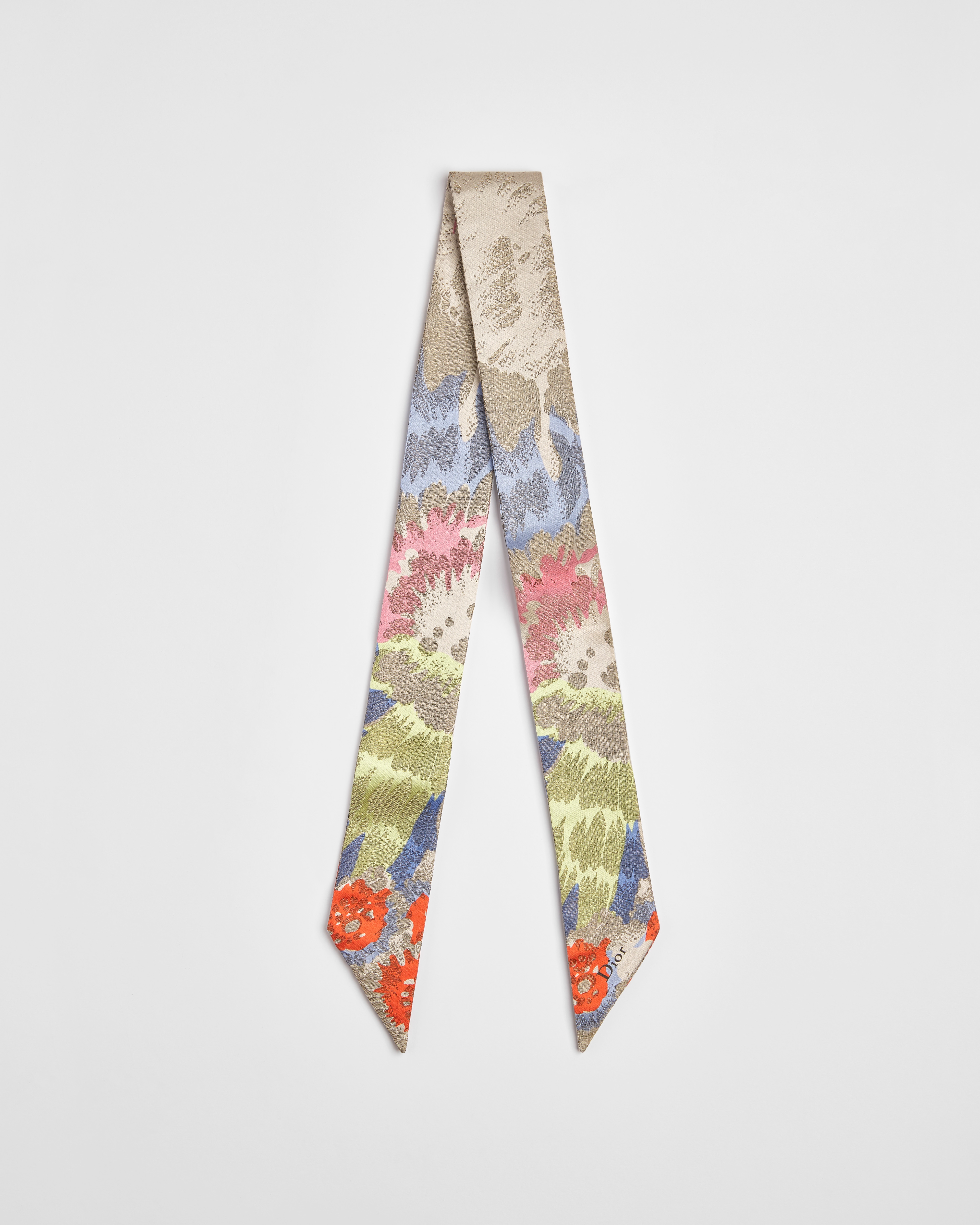 Mitzah Dior Byzance Garden Soie mélangée ivoire multicolore et fils métallisés dorés E01