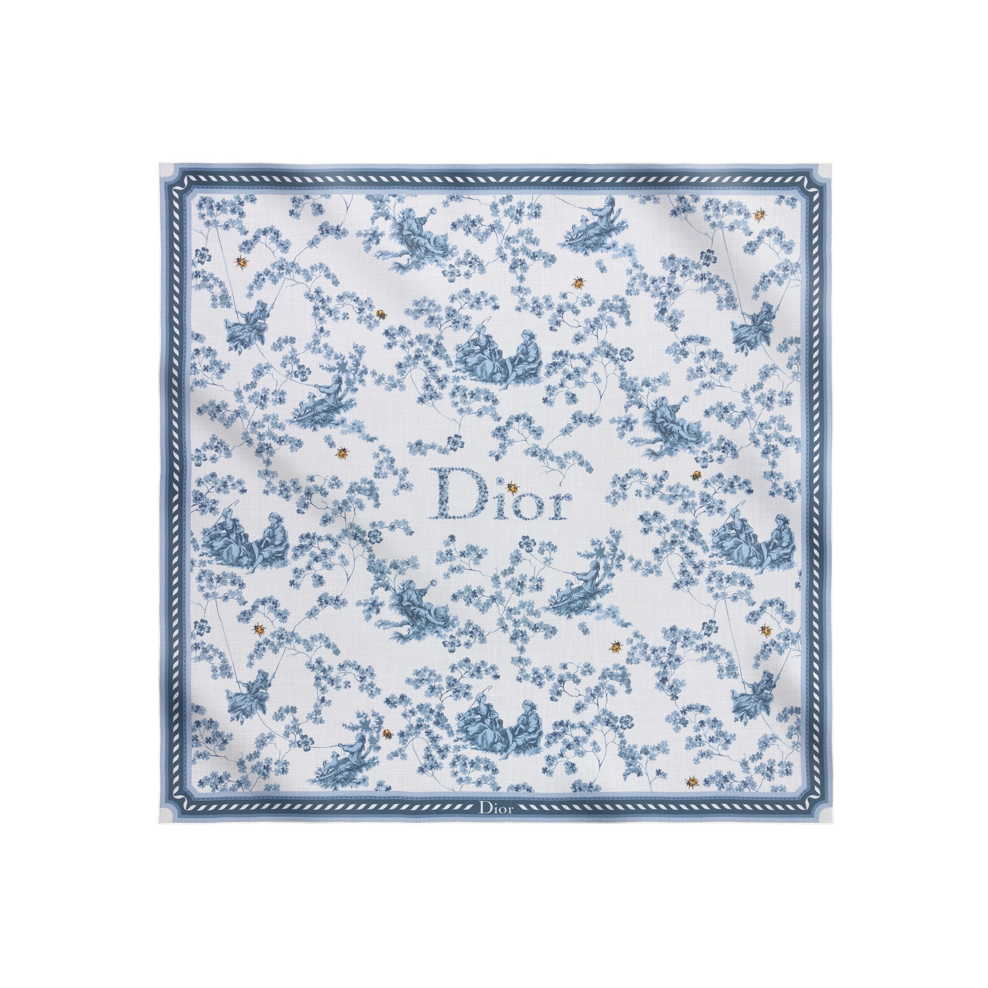  White and Blue Cashmere