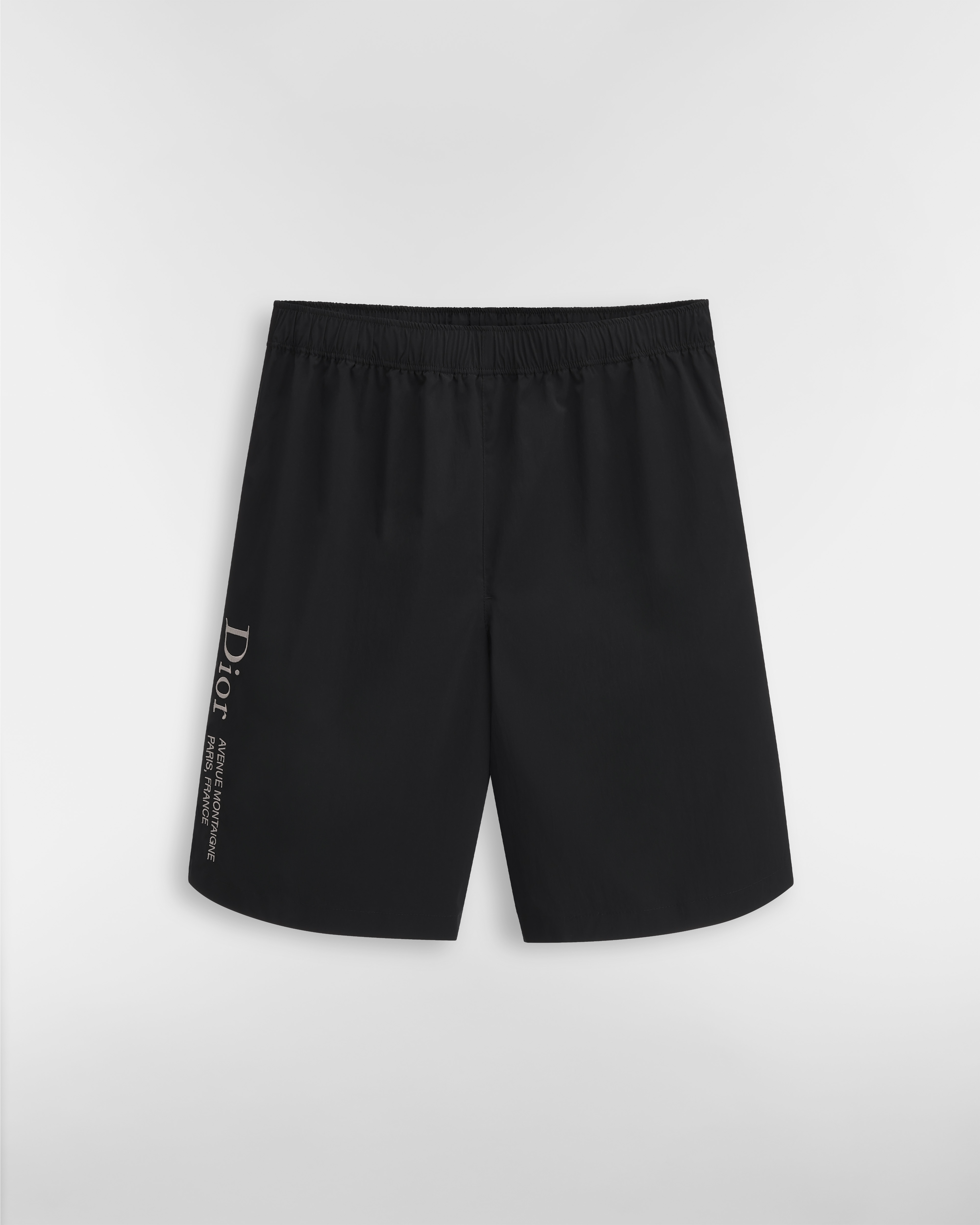 Dior Montaigne 刺繡運動短褲 黑色科技布料 E01