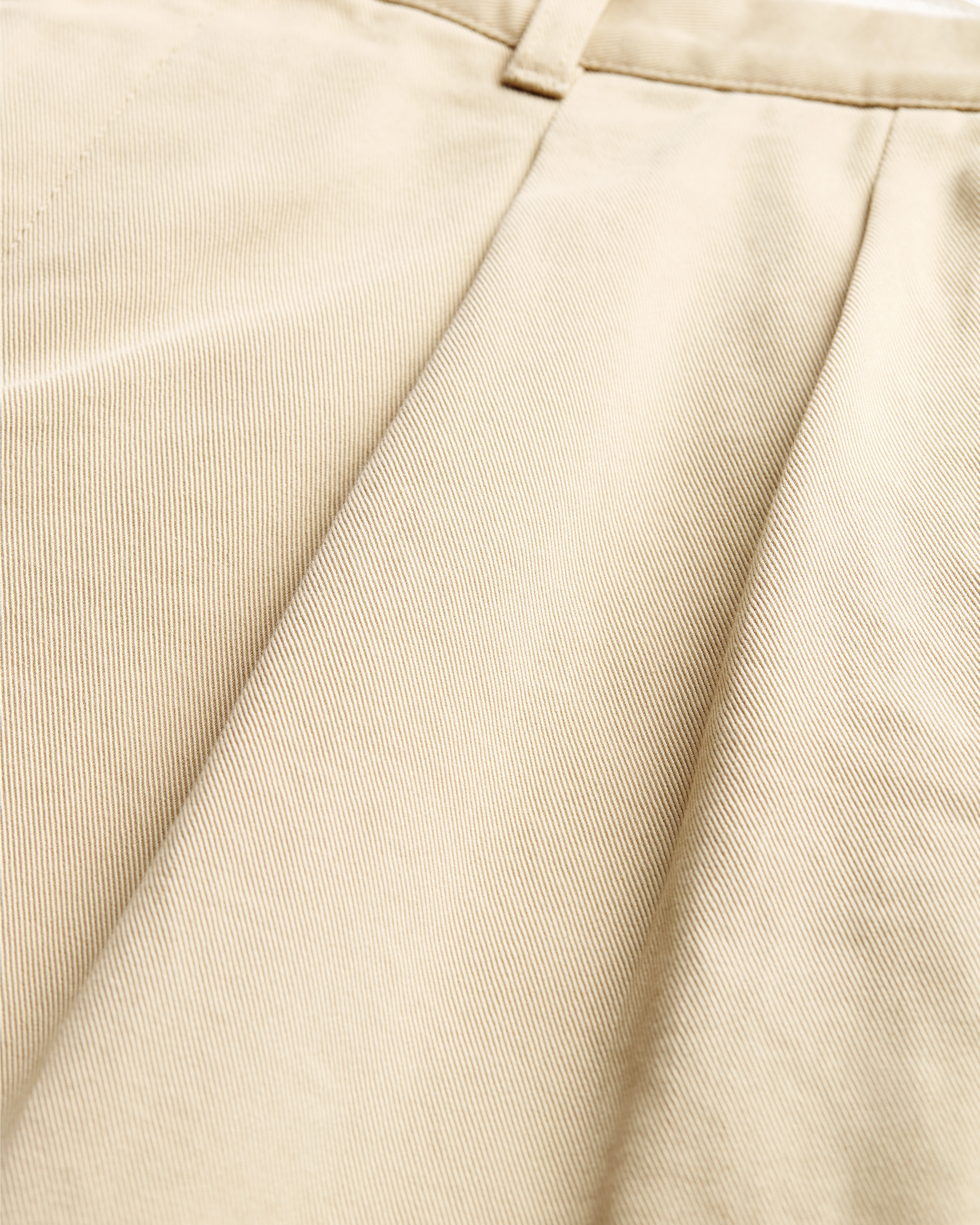 Pantalon chino à plis Sergé de coton beige E10