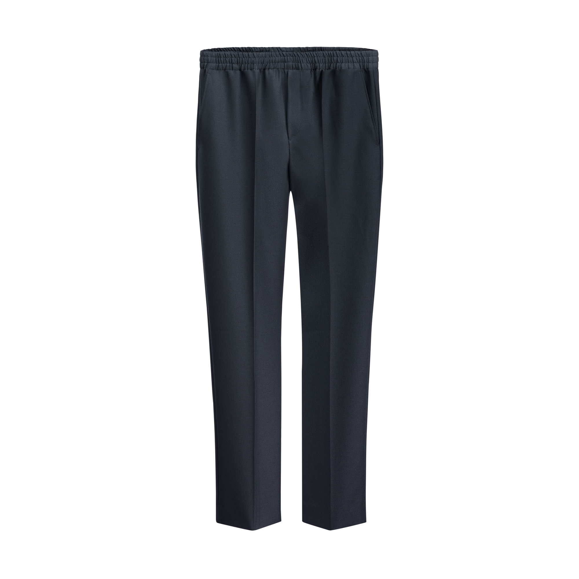  Drap de laine vierge mélangée bleu marine