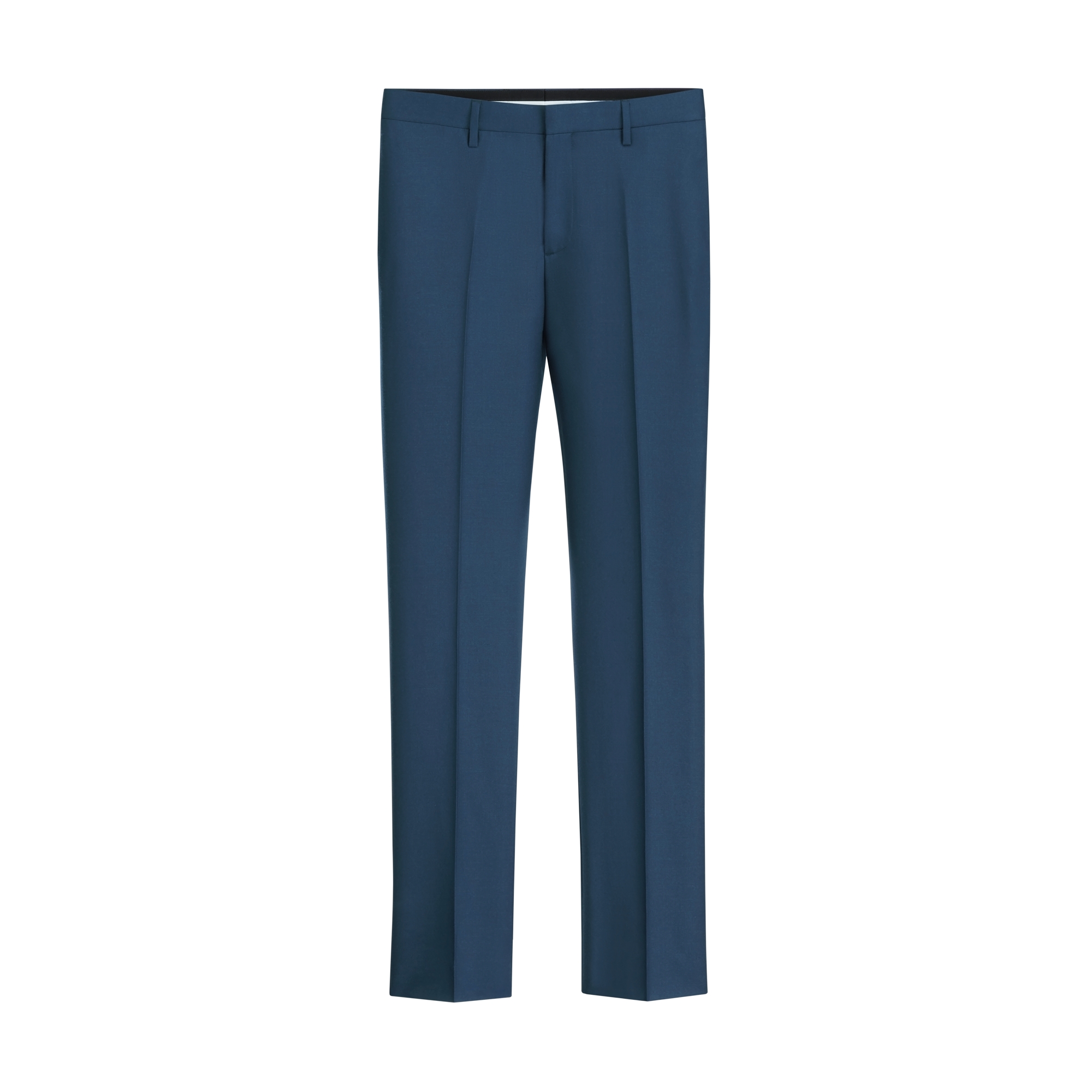Tailored Pants Deep Blue Cashmere and Silk Twill E01