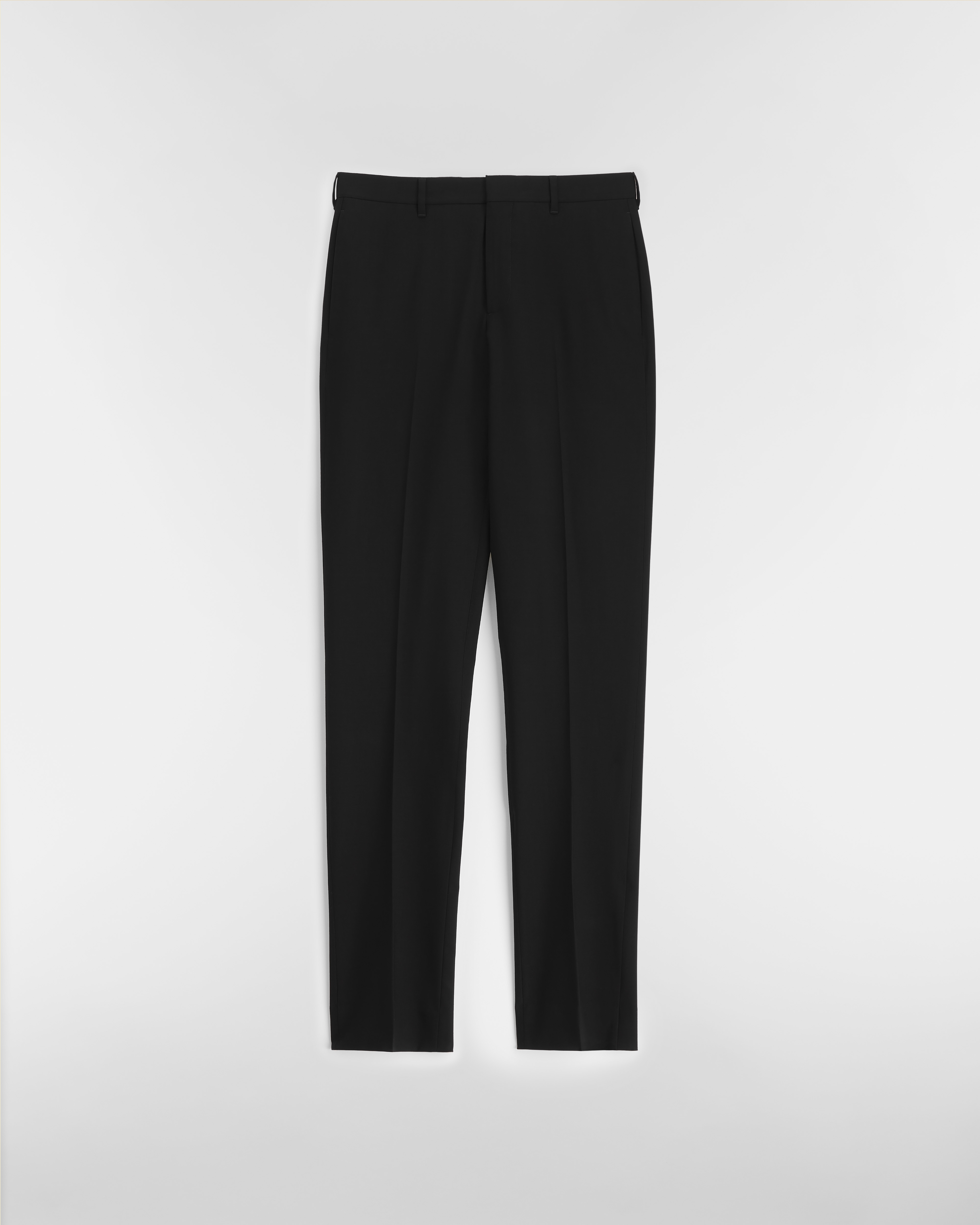 Pantalon tailoring Toile de laine vierge noire E01