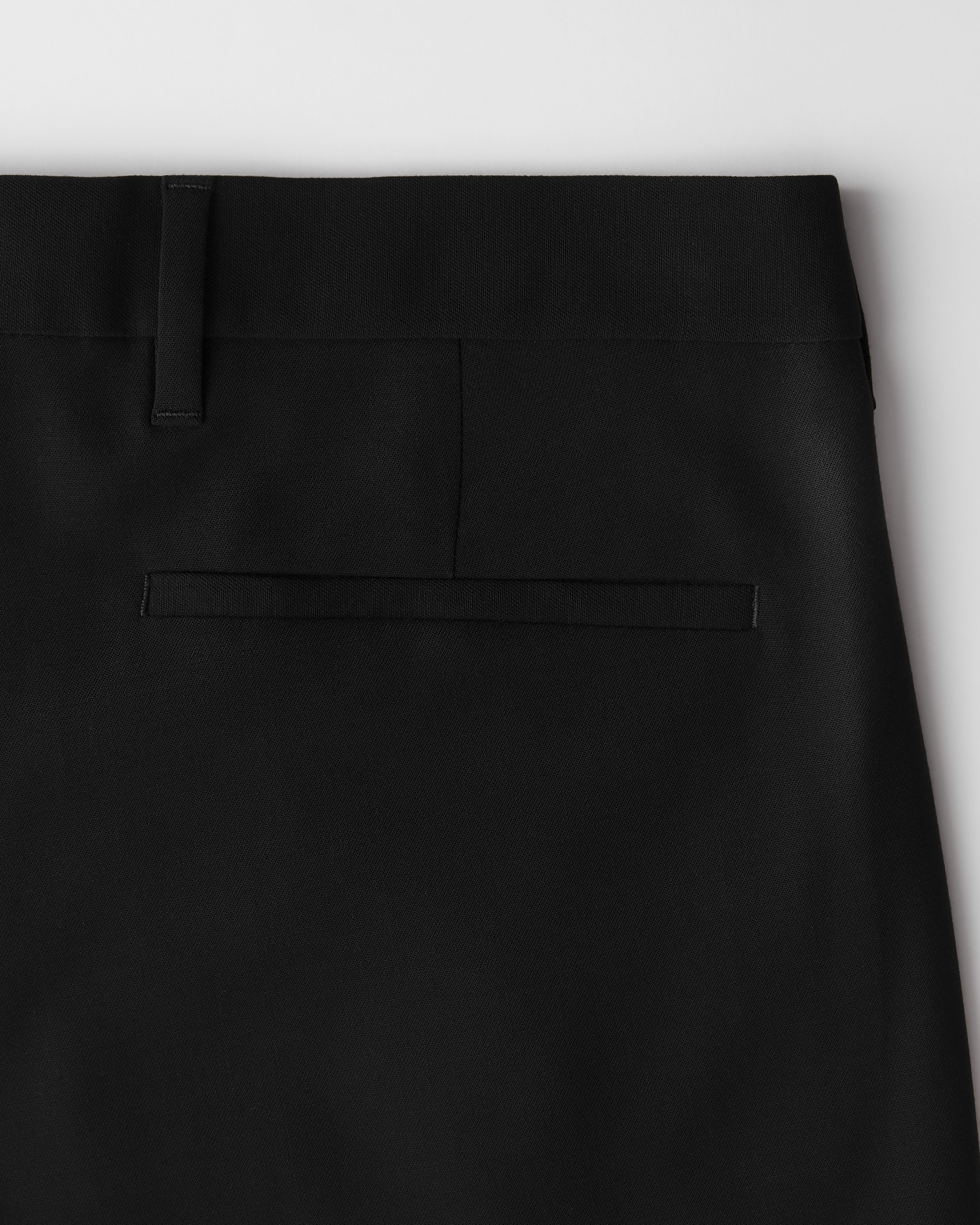 Pantalon tailoring Toile de laine vierge noire E10