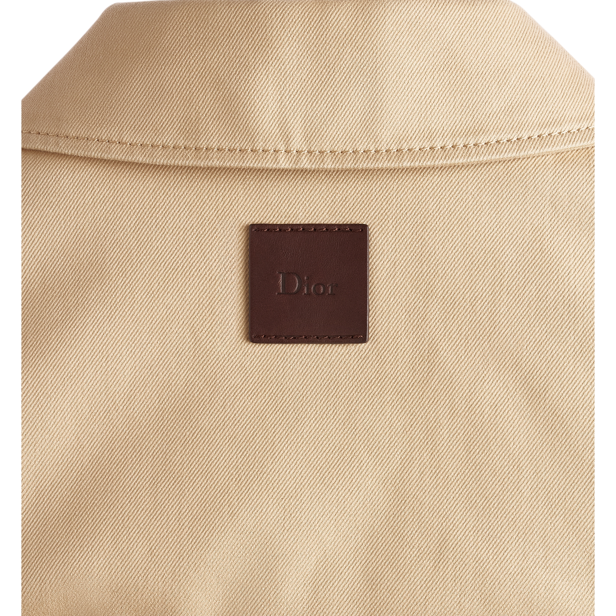 Workwear Jacket with Dior Embroidery Beige Cotton Twill E10