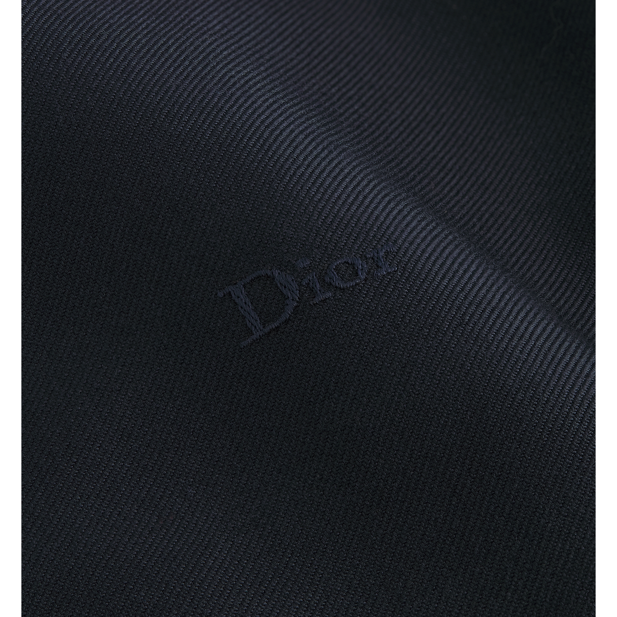 Zipped Jacket with Dior Embroidery Navy Blue Virgin Wool Blend E09