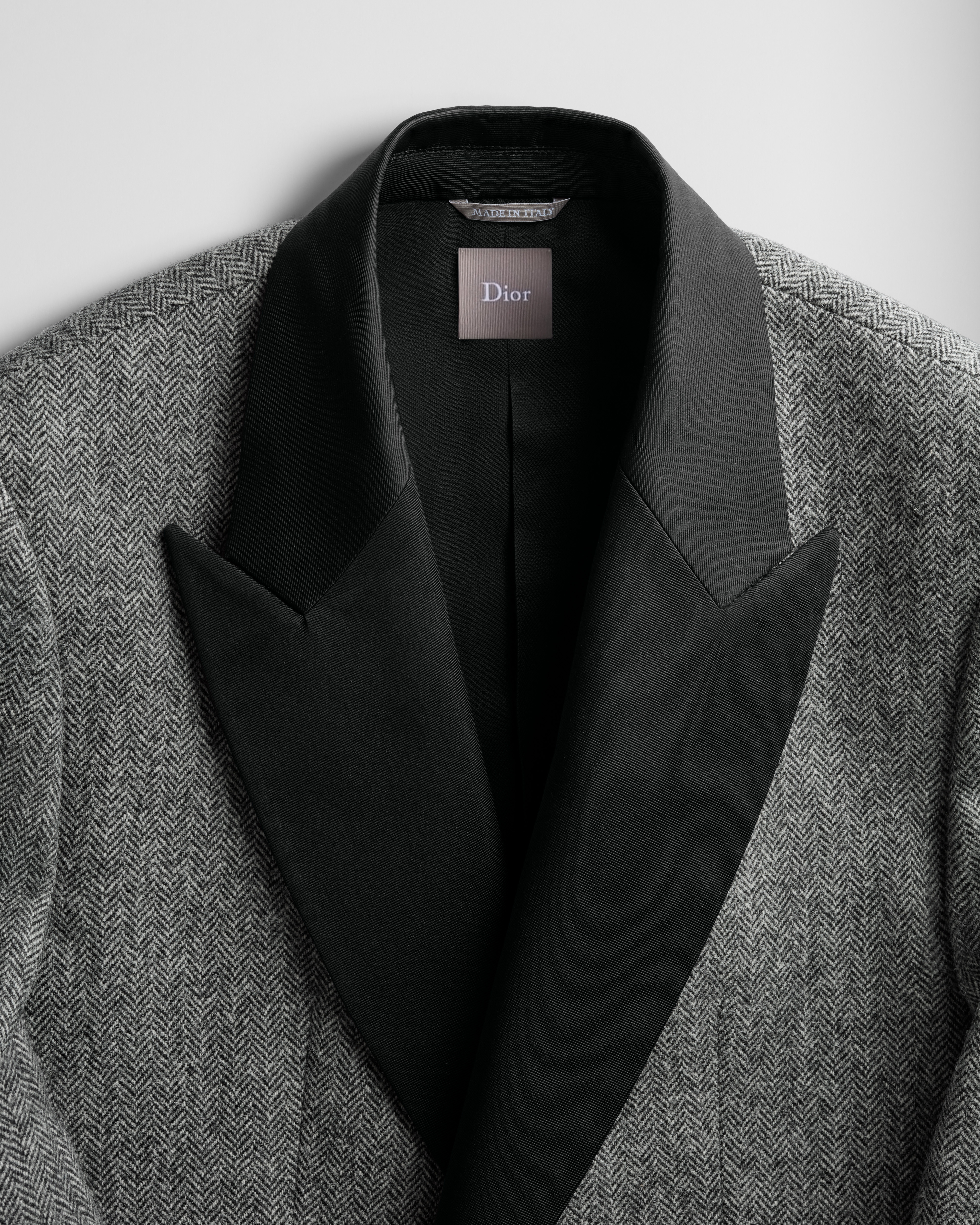 Veste Bar Drap de laine vierge grise E10