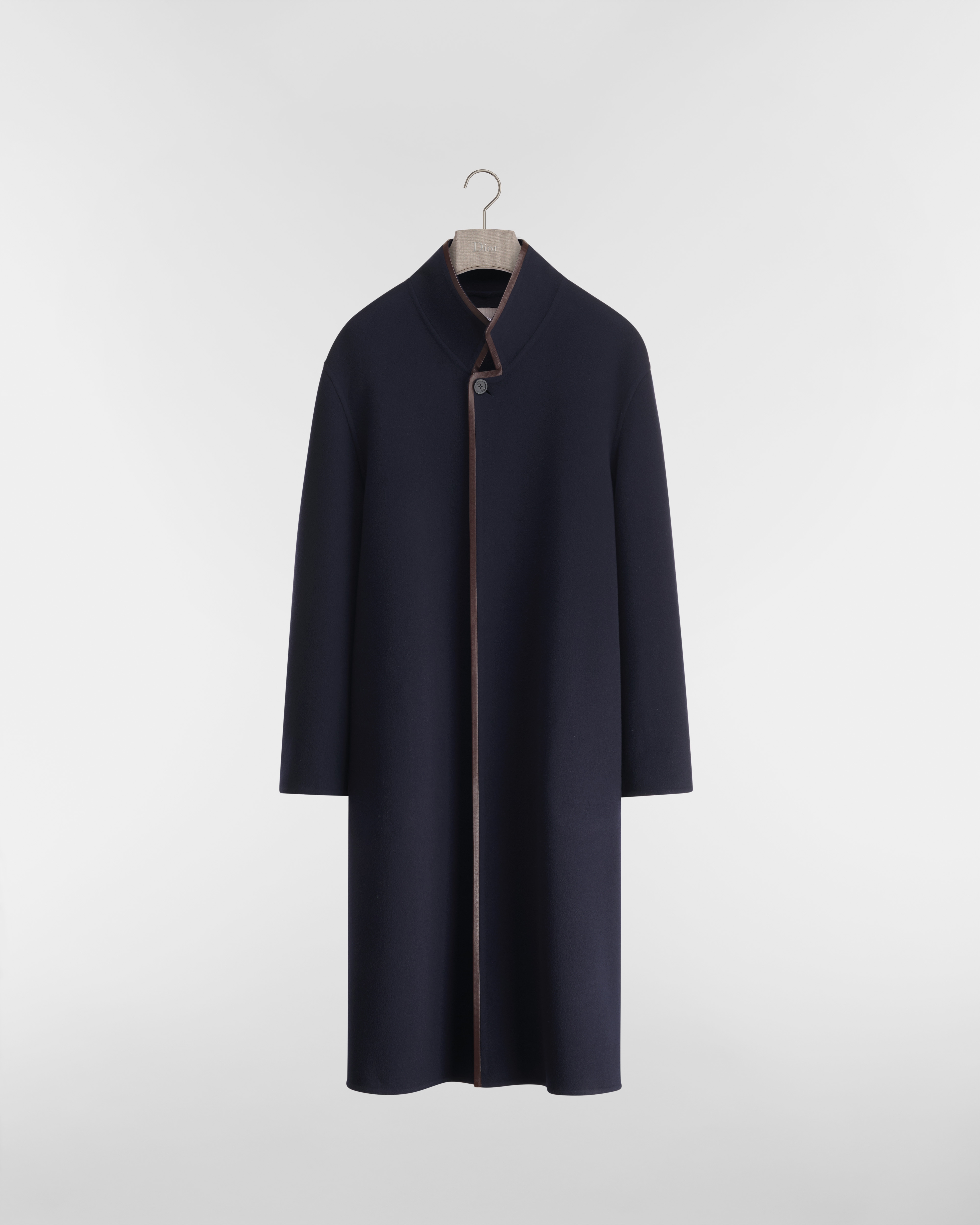 Dior Icons Kimono-Inspired Coat Navy Blue Cashmere E01