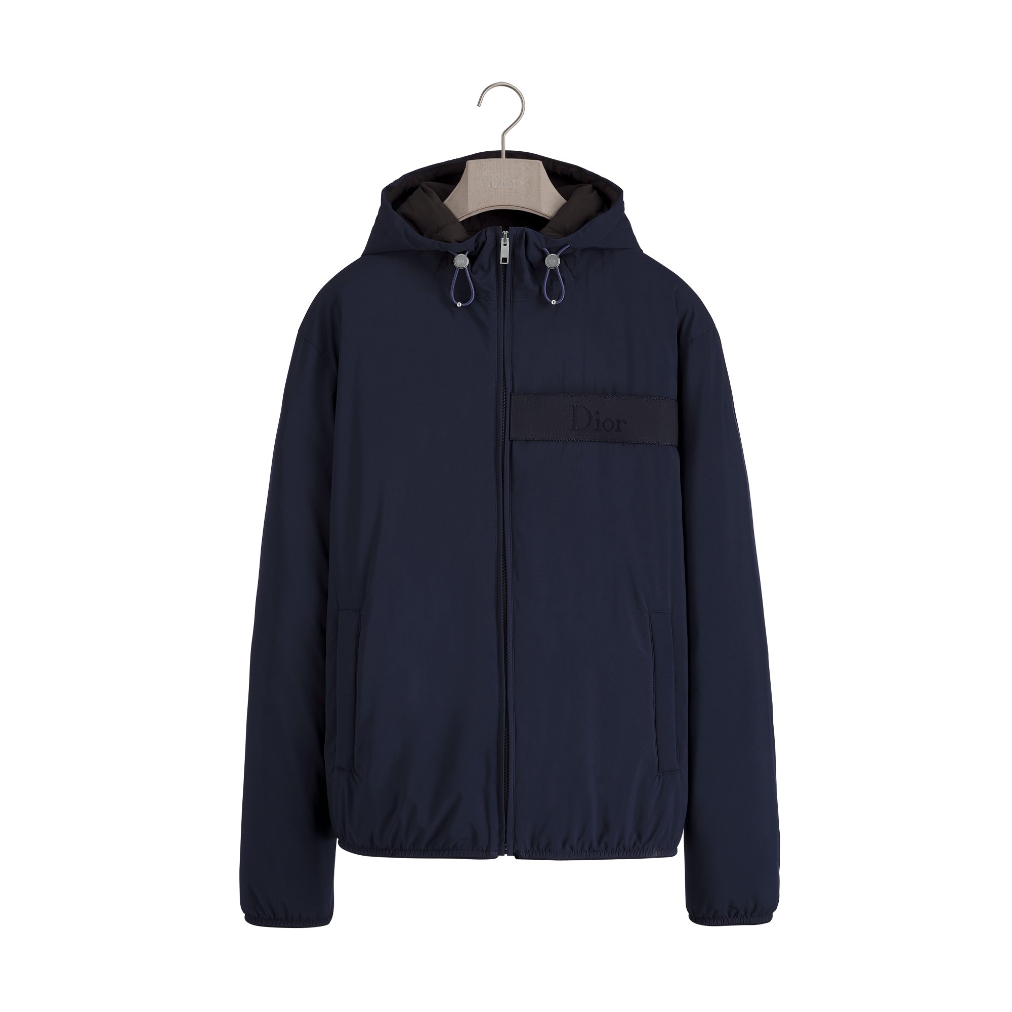 Lightweight Hooded Down Jacket Blue Technical Fabric | DIOR