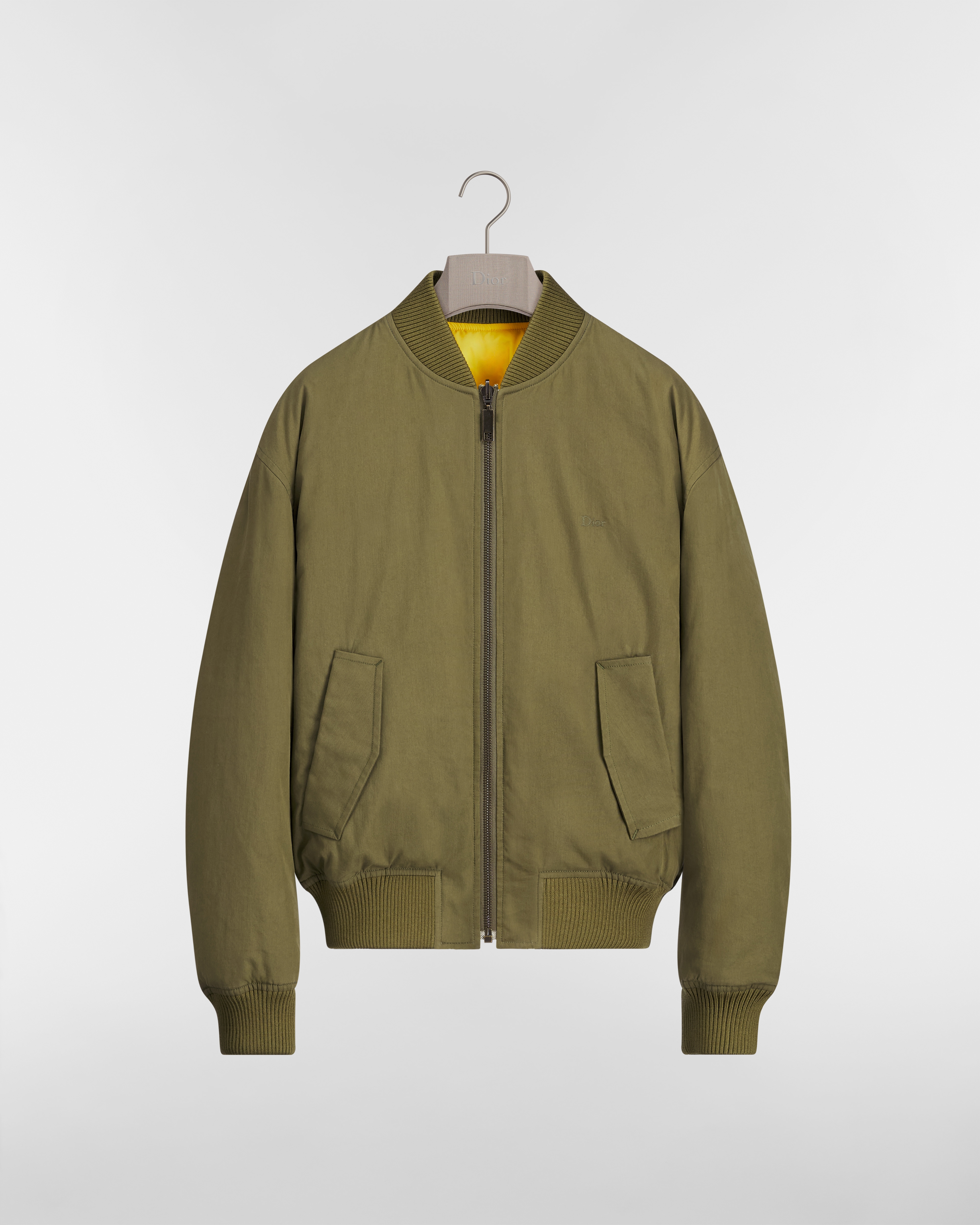 Bomber réversible Book Cover Toile de coton mélangé vert E01