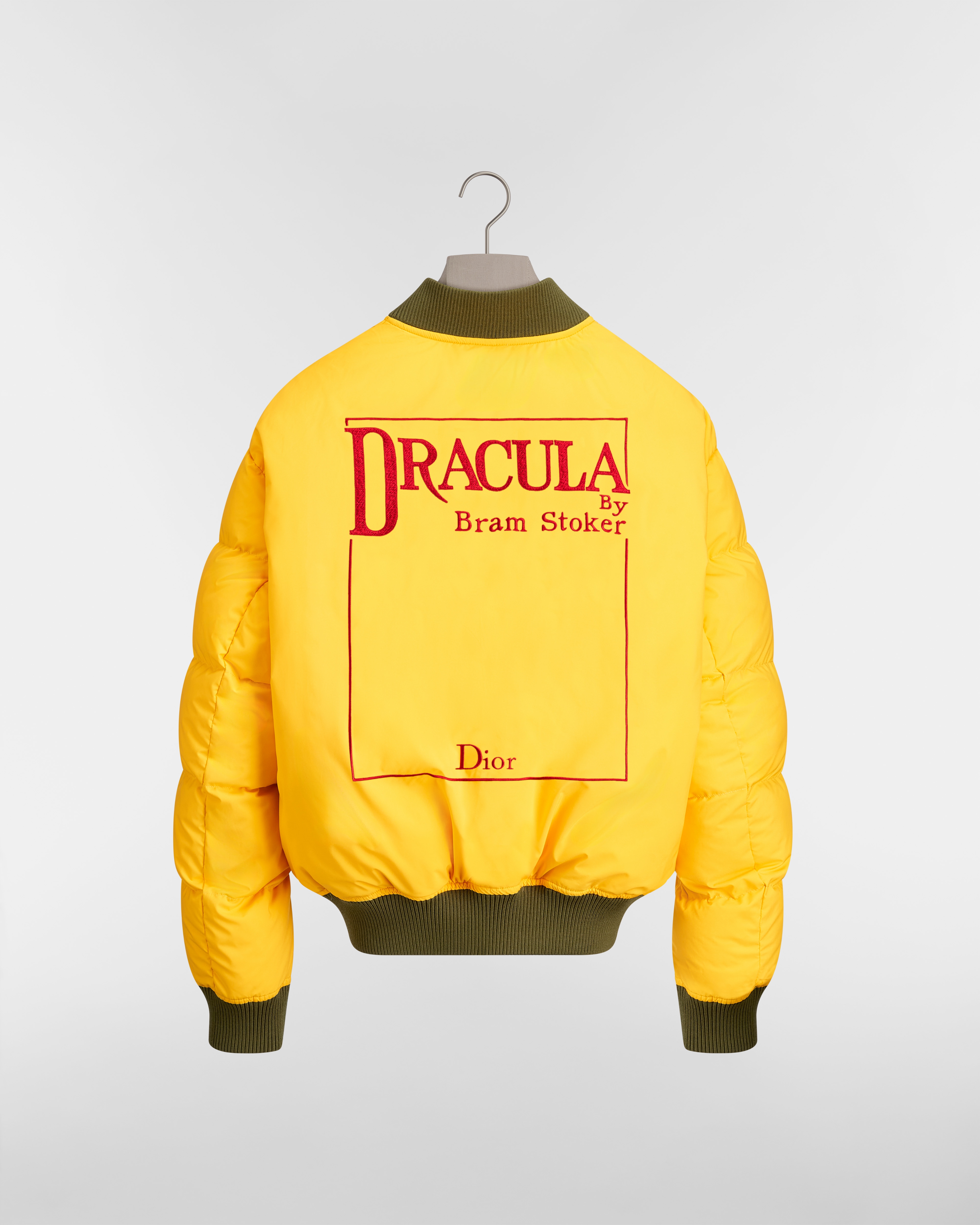 Book Cover Reversible Bomber Jacket Green Cotton Blend E10