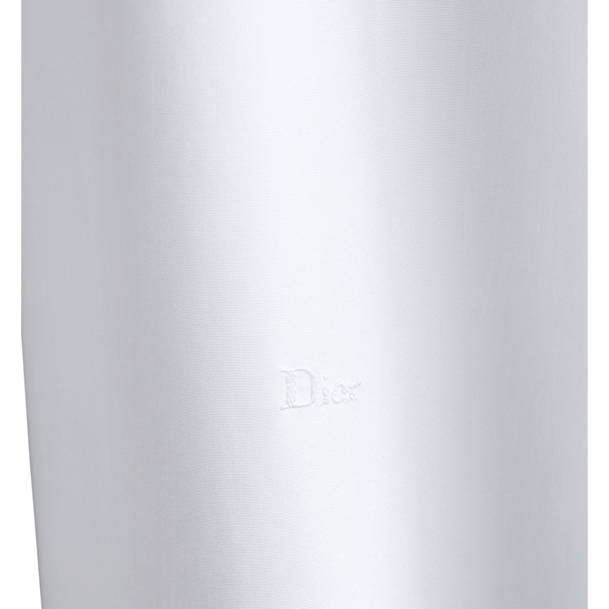 Shirt with Dior Embroidery White Cotton Poplin E09