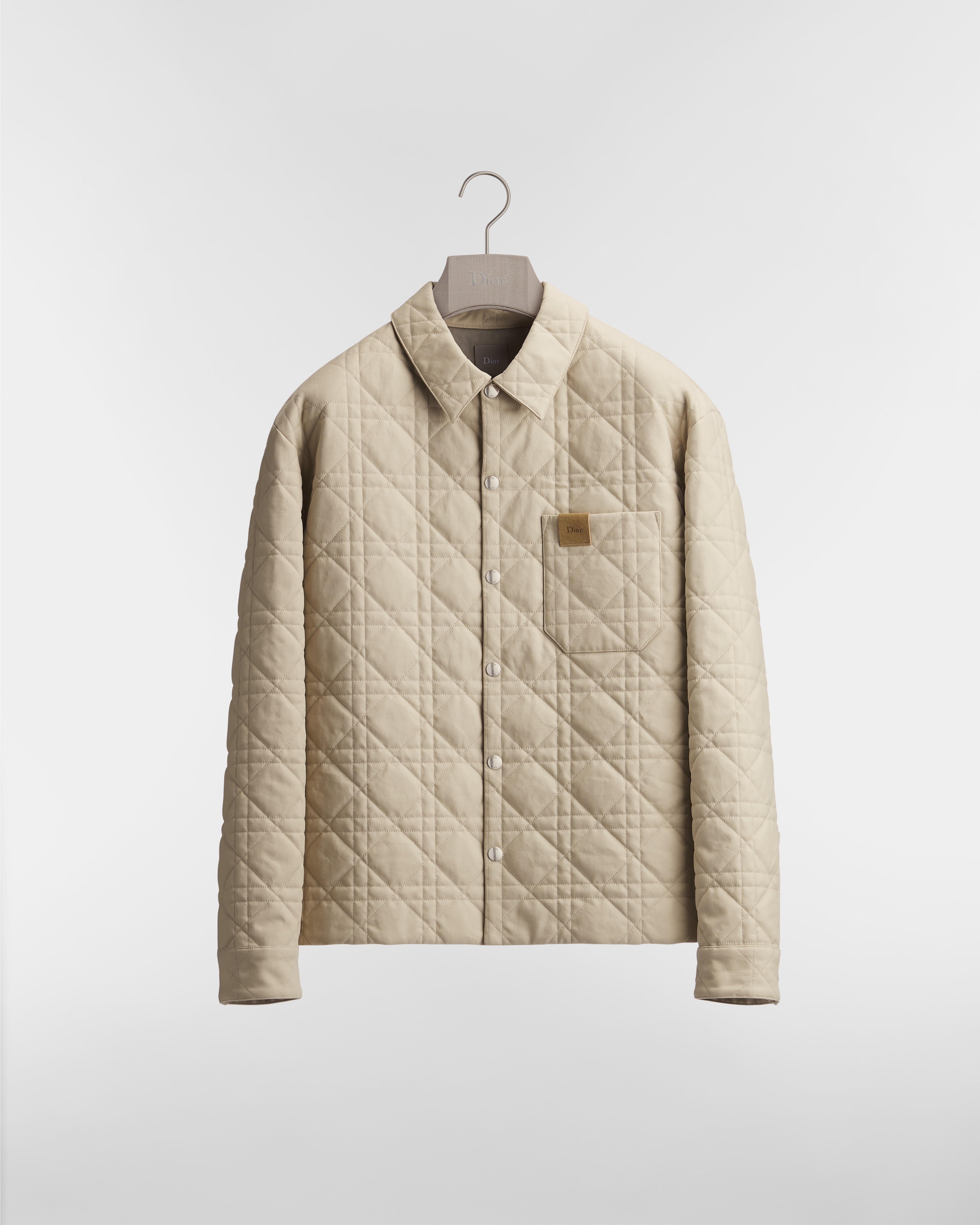 Cannage Overshirt with Leather Dior Patch