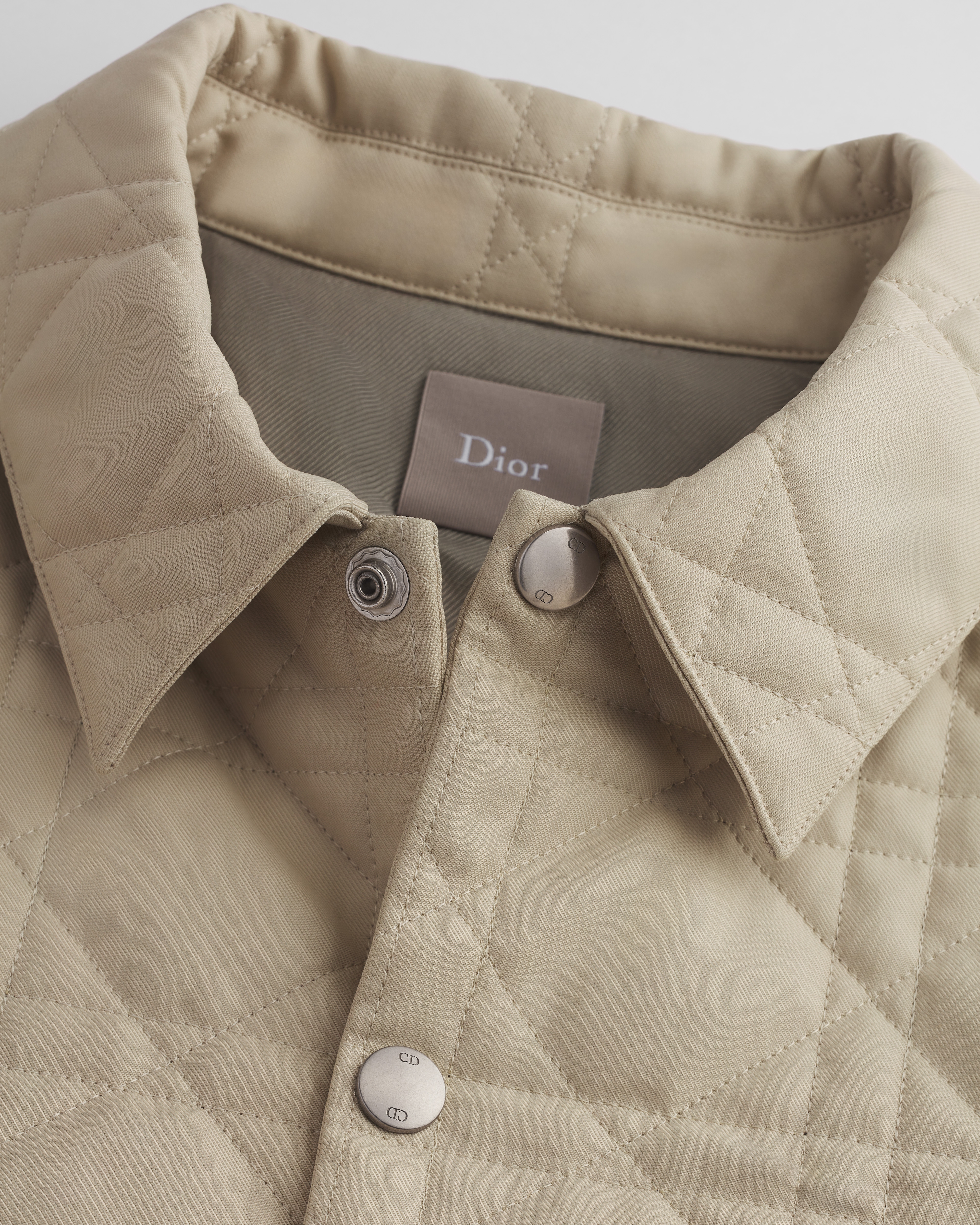 Cannage Overshirt with Leather Dior Patch