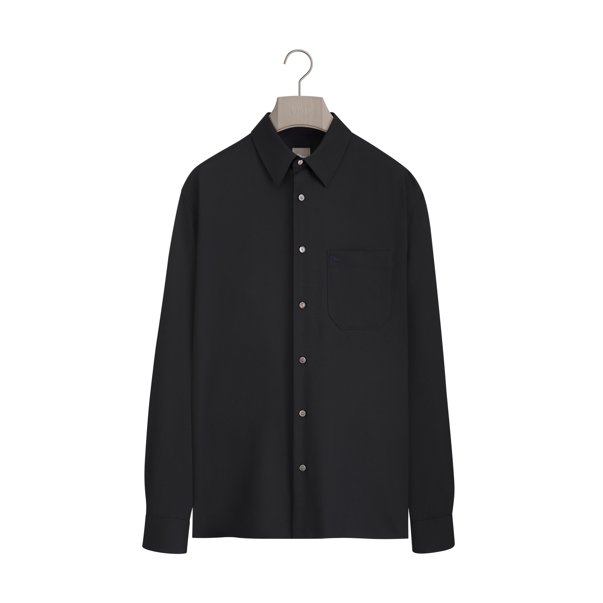  Navy Blue Cashmere-Silk Twill