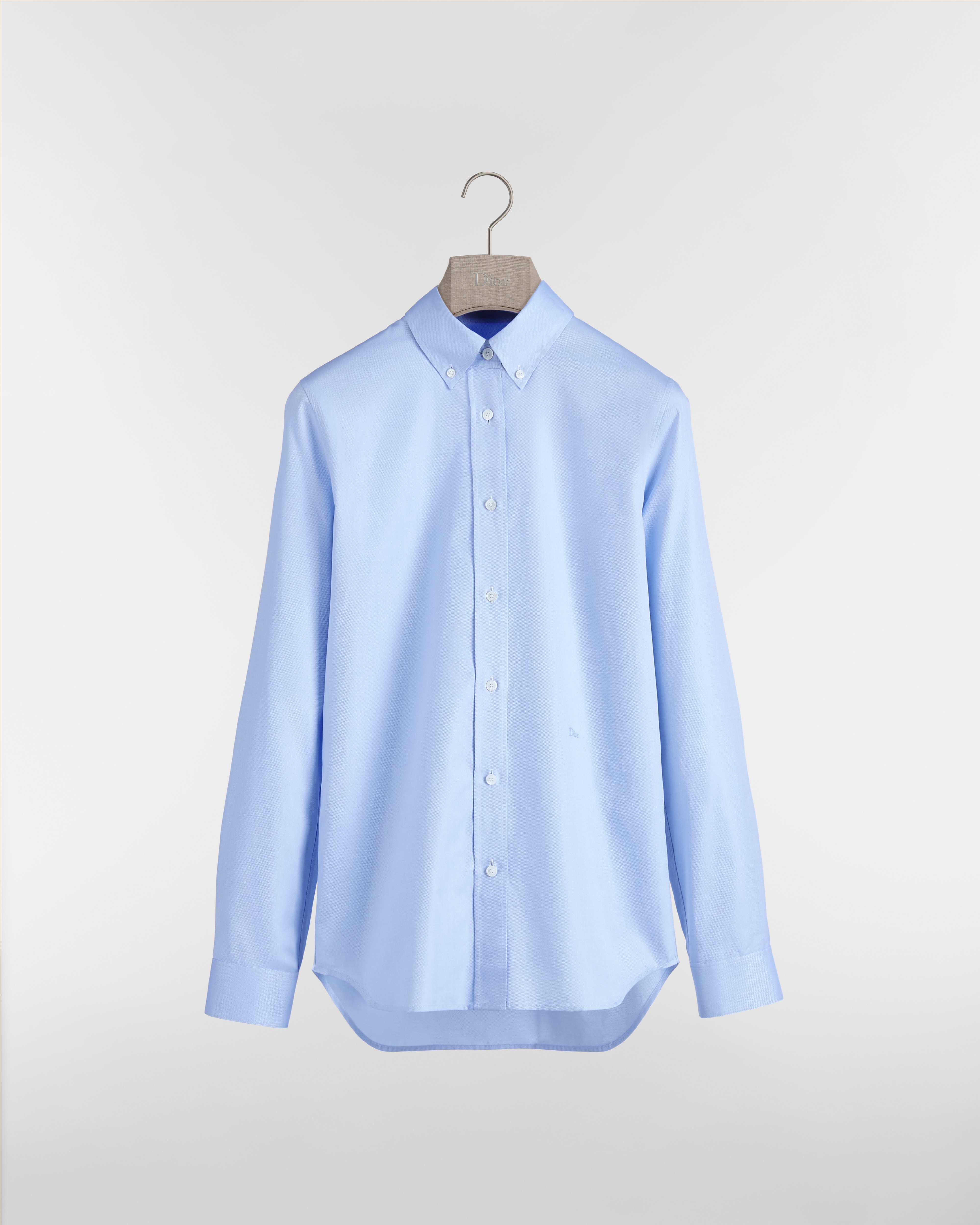 Chemise à broderie Dior Toile de coton bleu E01