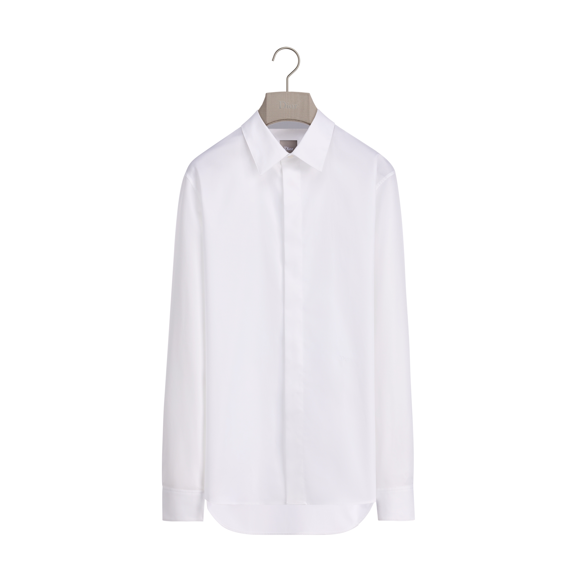 Shirt with Dior Embroidery White Cotton Oxford | DIOR US