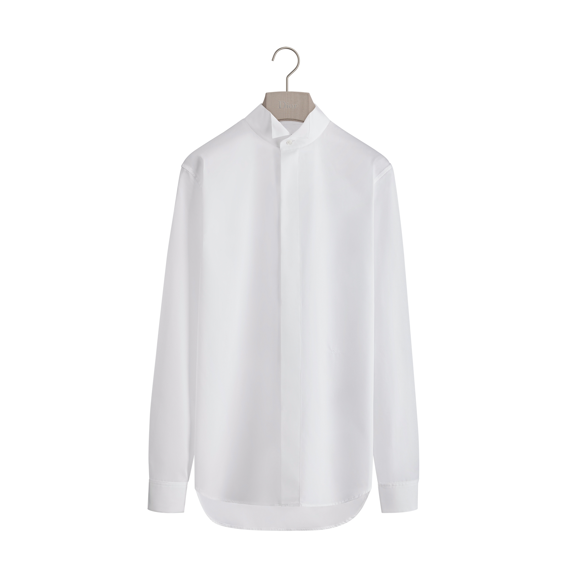 Tuxedo Shirt White Cotton Poplin E01