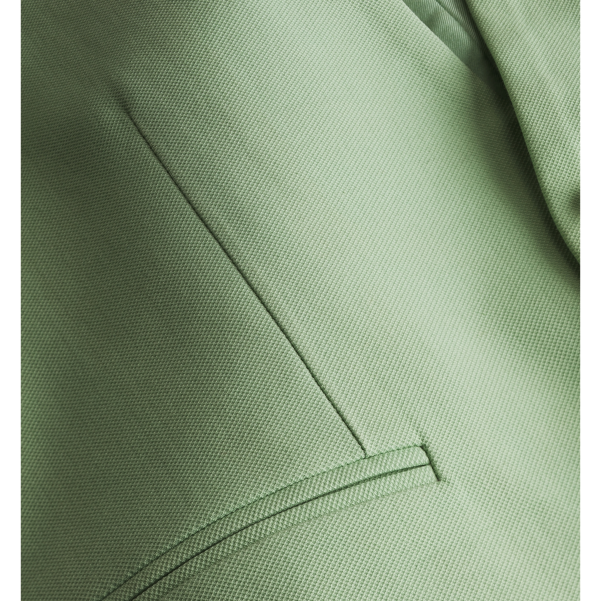 Vest with Satin Panel Green Cotton-Blend Piqué E11