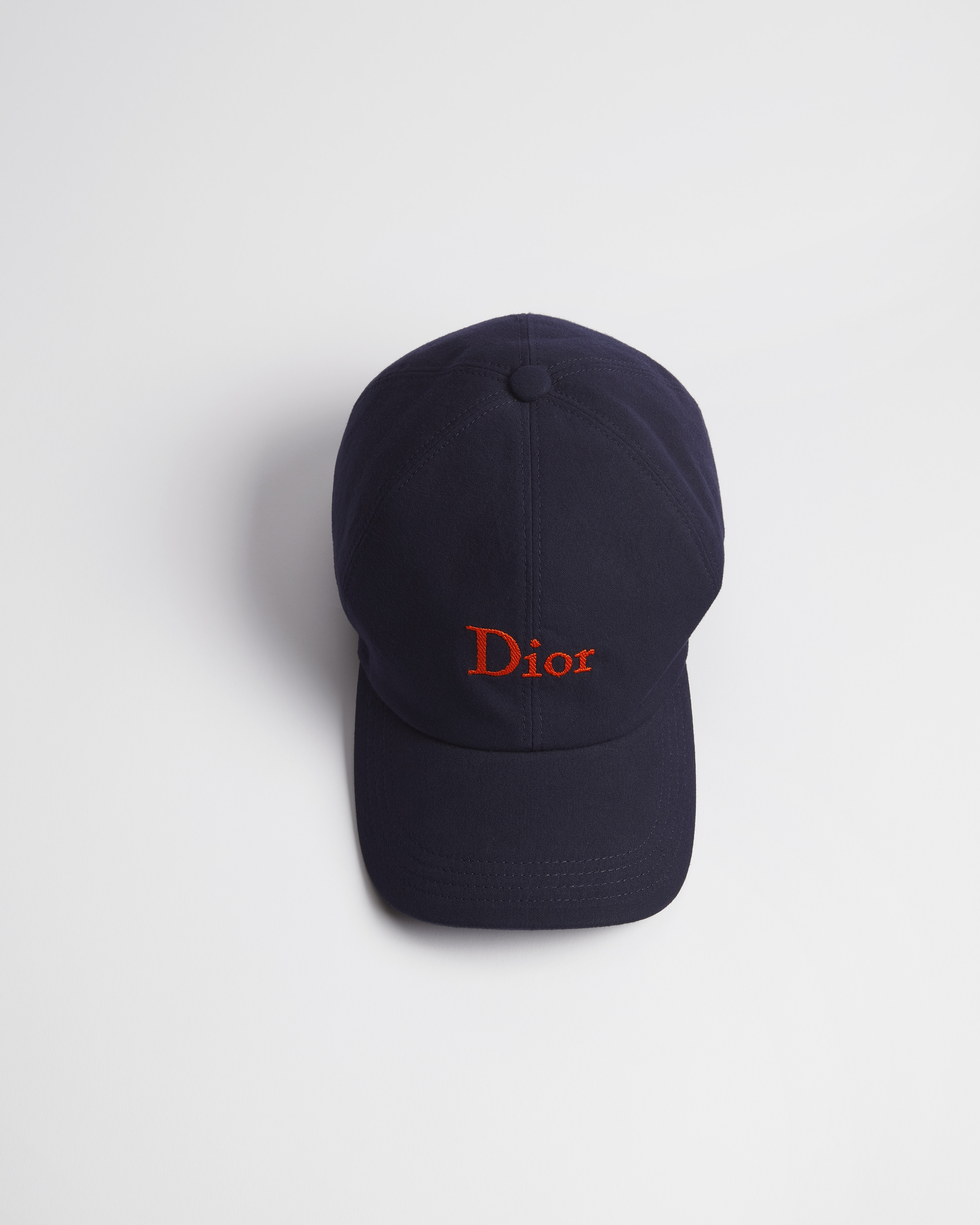 หมวกแก๊ป Dior ผ้าฝ้ายแคนวาสสีน้ำเงินเข้ม E06