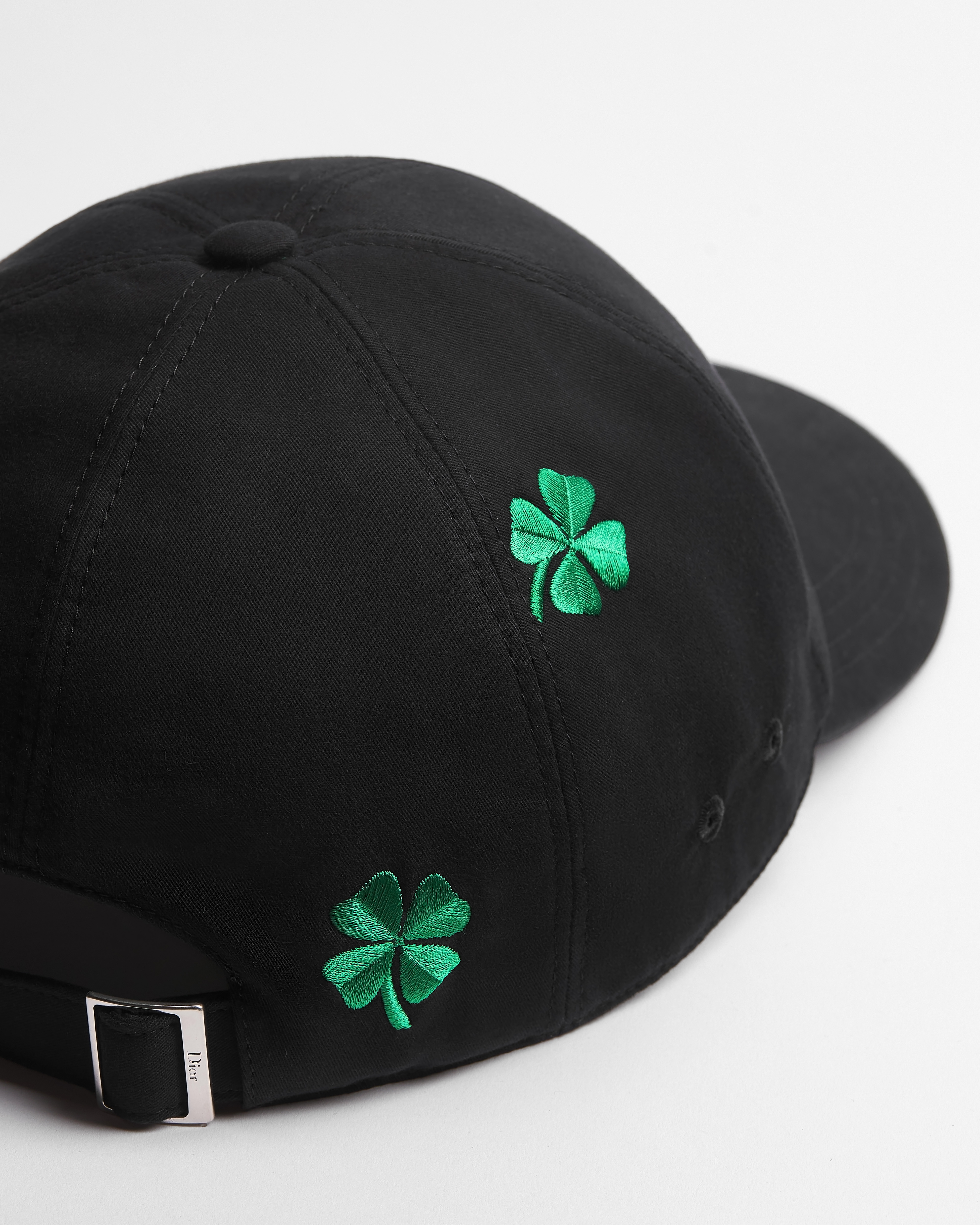 Casquette Dior Clover Toile de coton noir E10