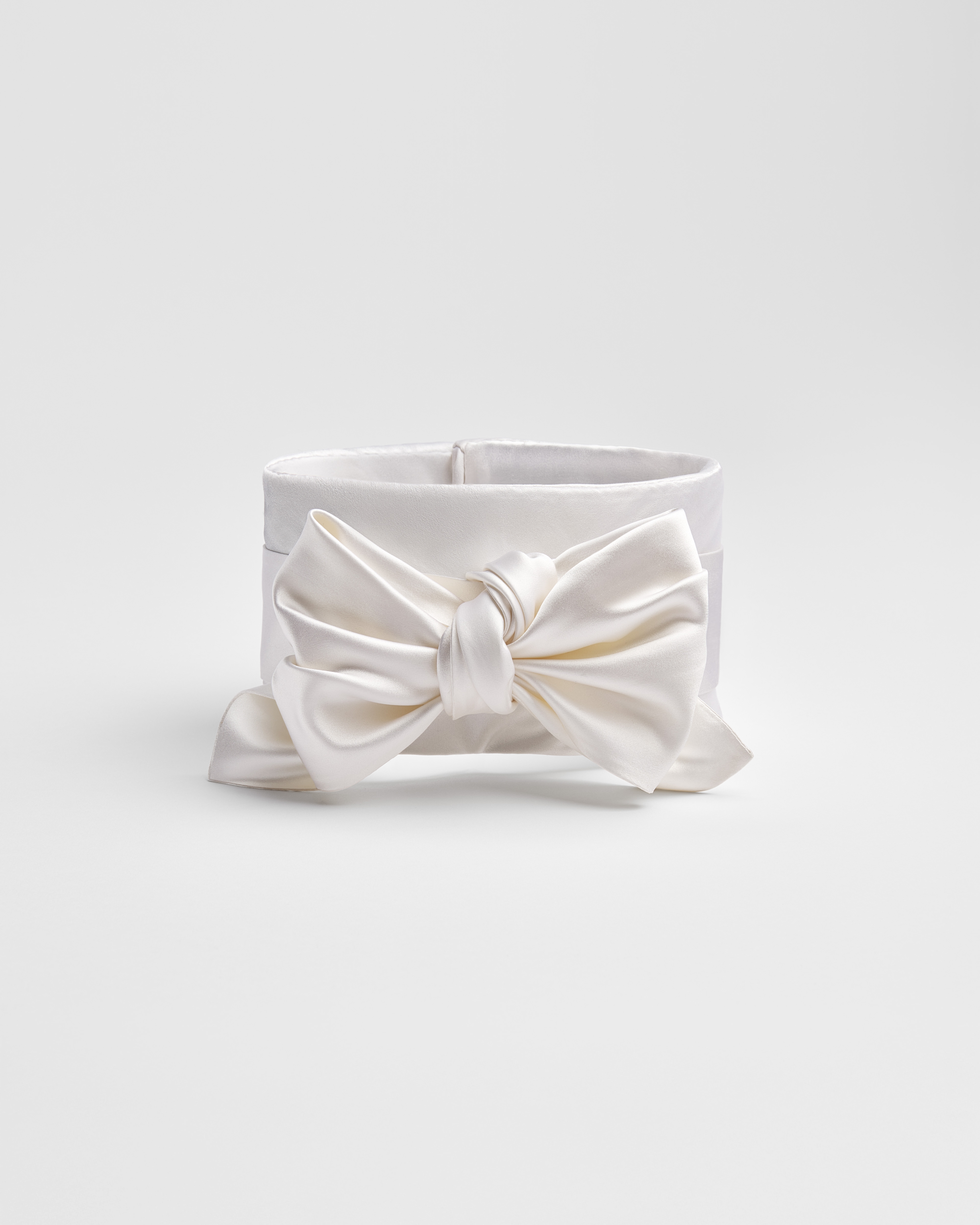 Neckband White Duchesse Satin E01