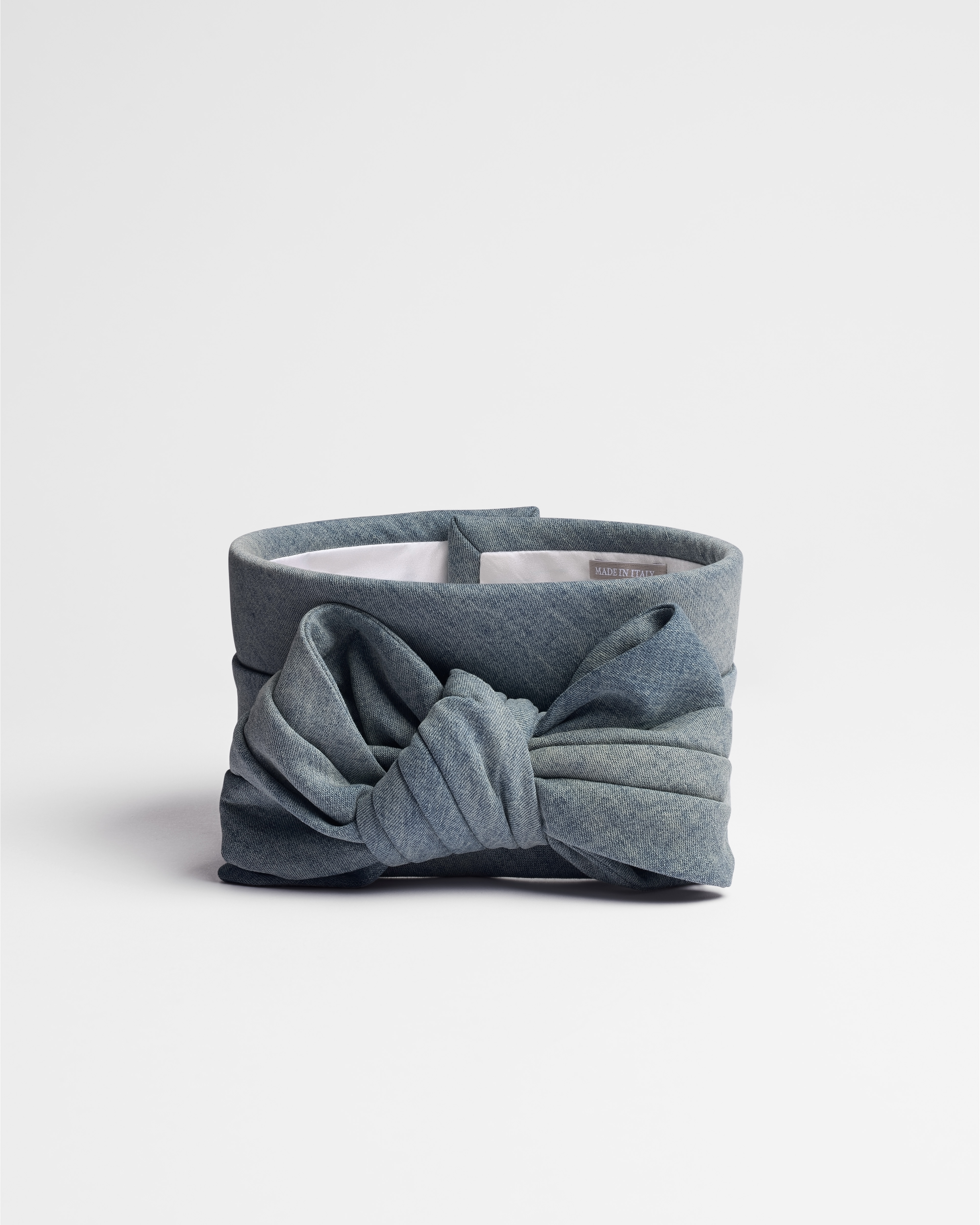 Nekband Blauw stonewashed katoendenim E01