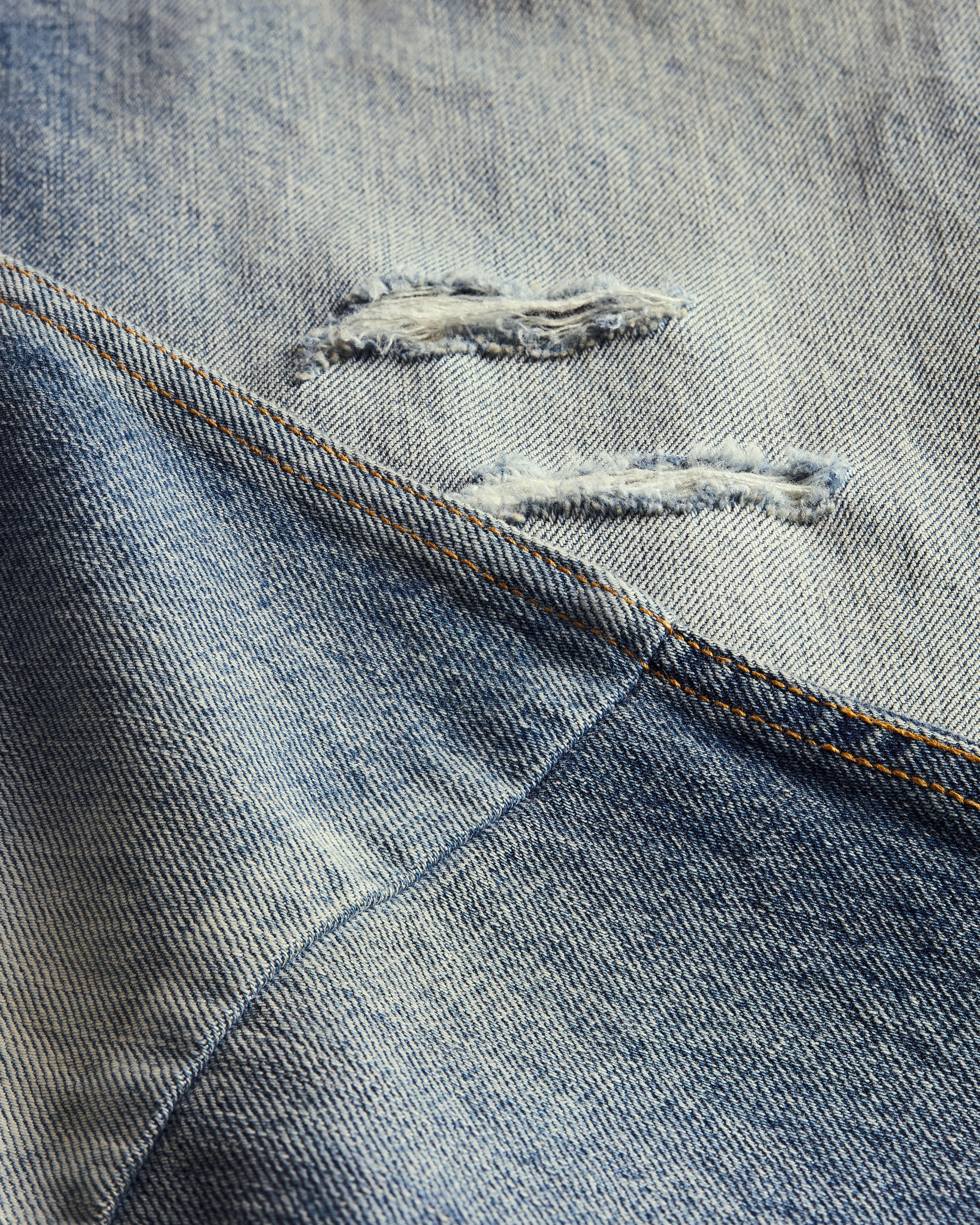 Jean regular Sergé de coton bleu E09
