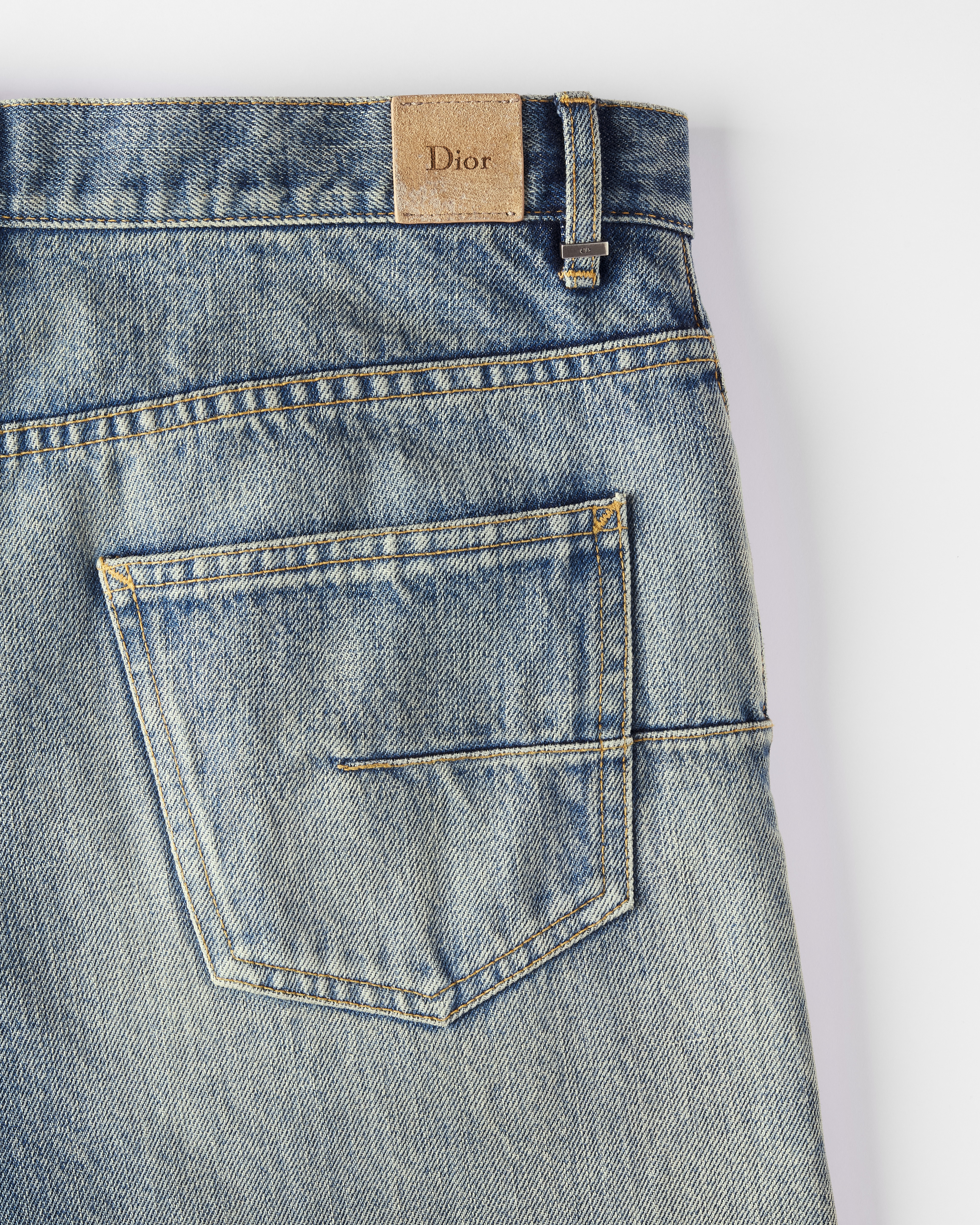 Jean regular Sergé de coton bleu E10