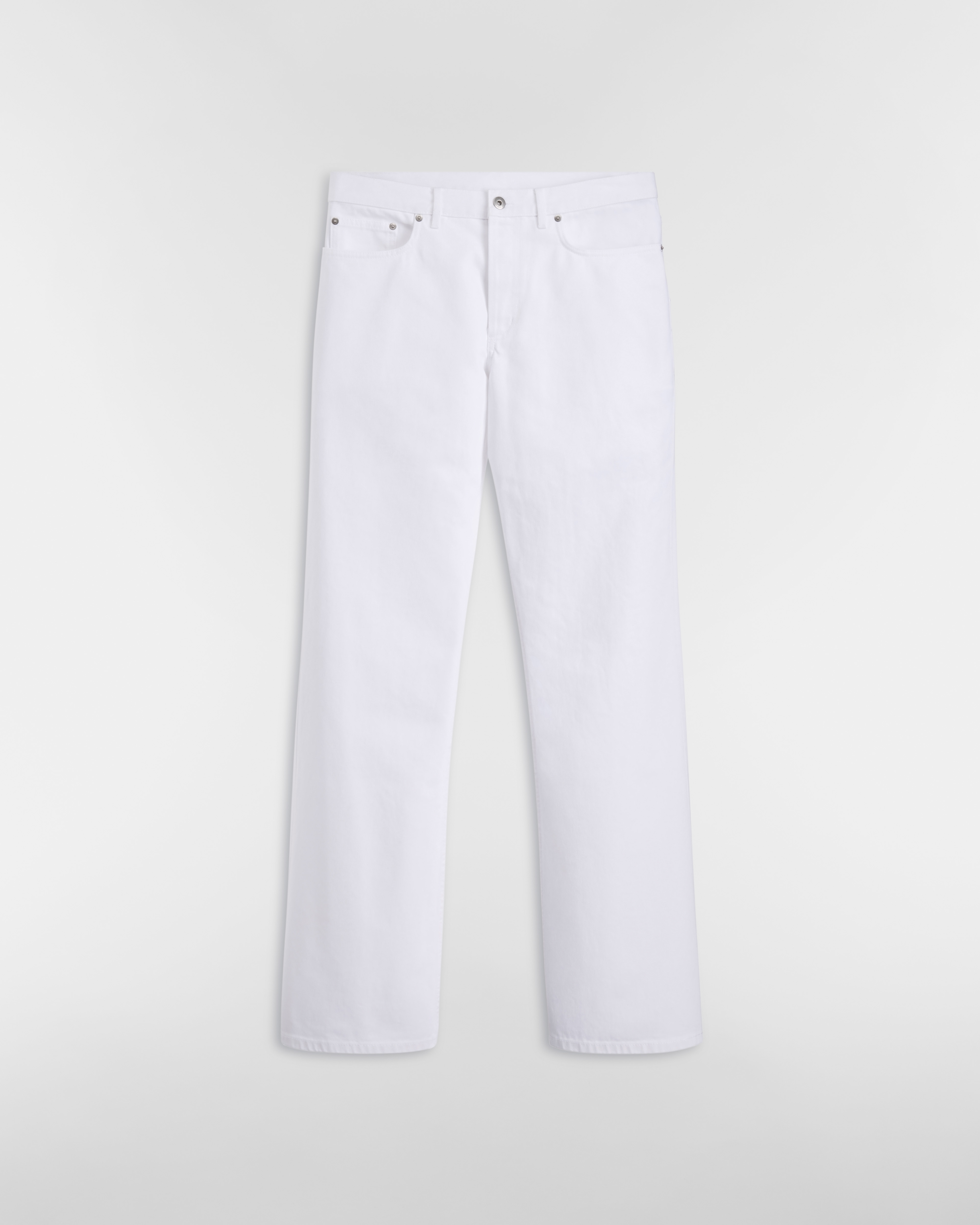 Jean bootcut Sergé de coton blanc E01