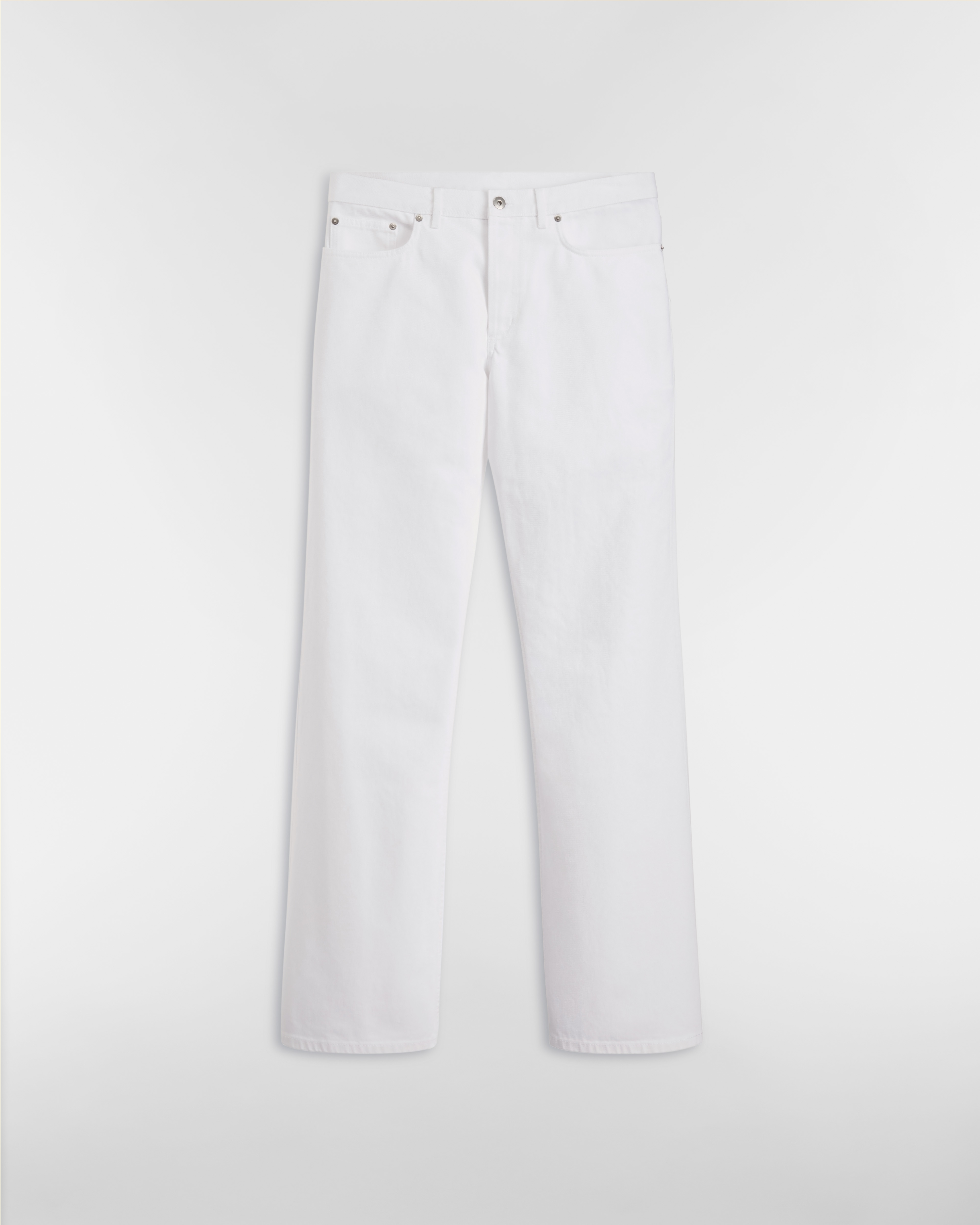 Vaqueros bootcut Sarga de algodón blanca E01