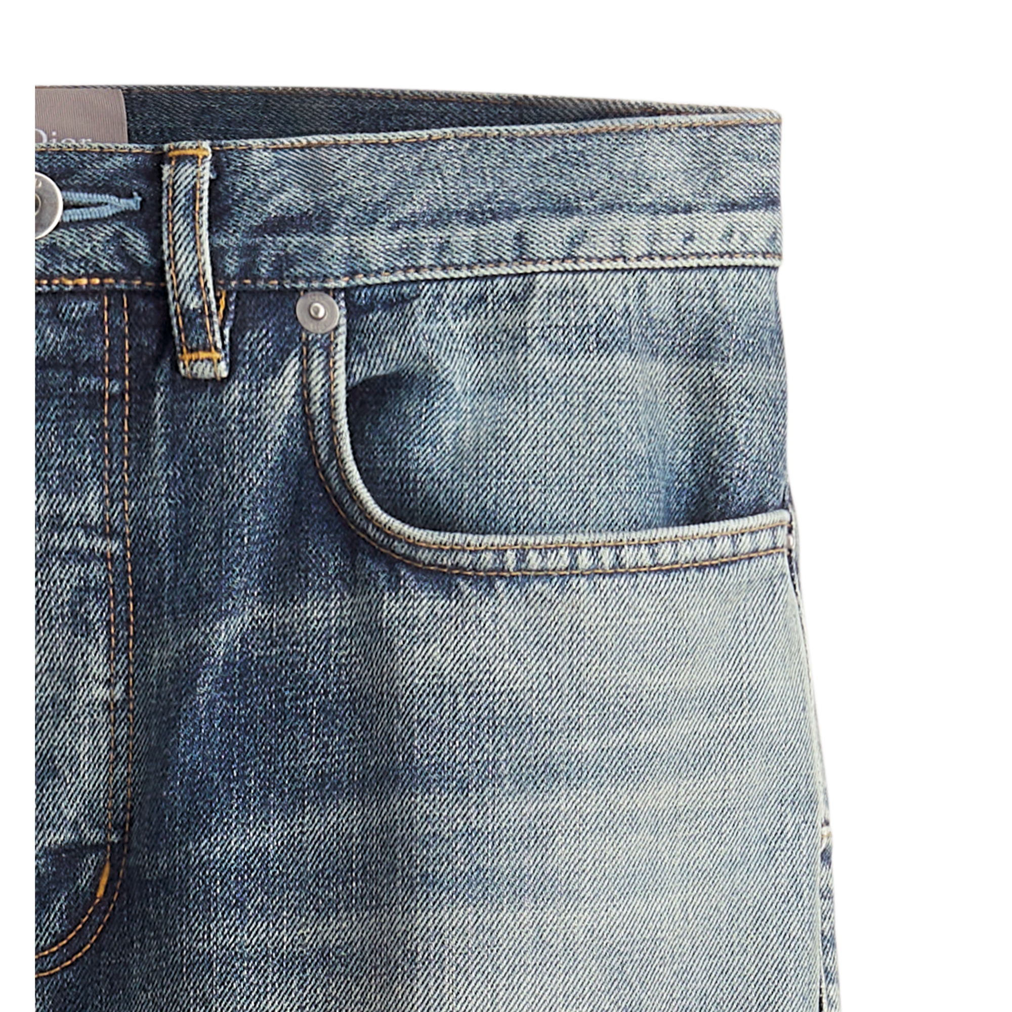 Bootcut Jeans Blue Cotton Twill E09