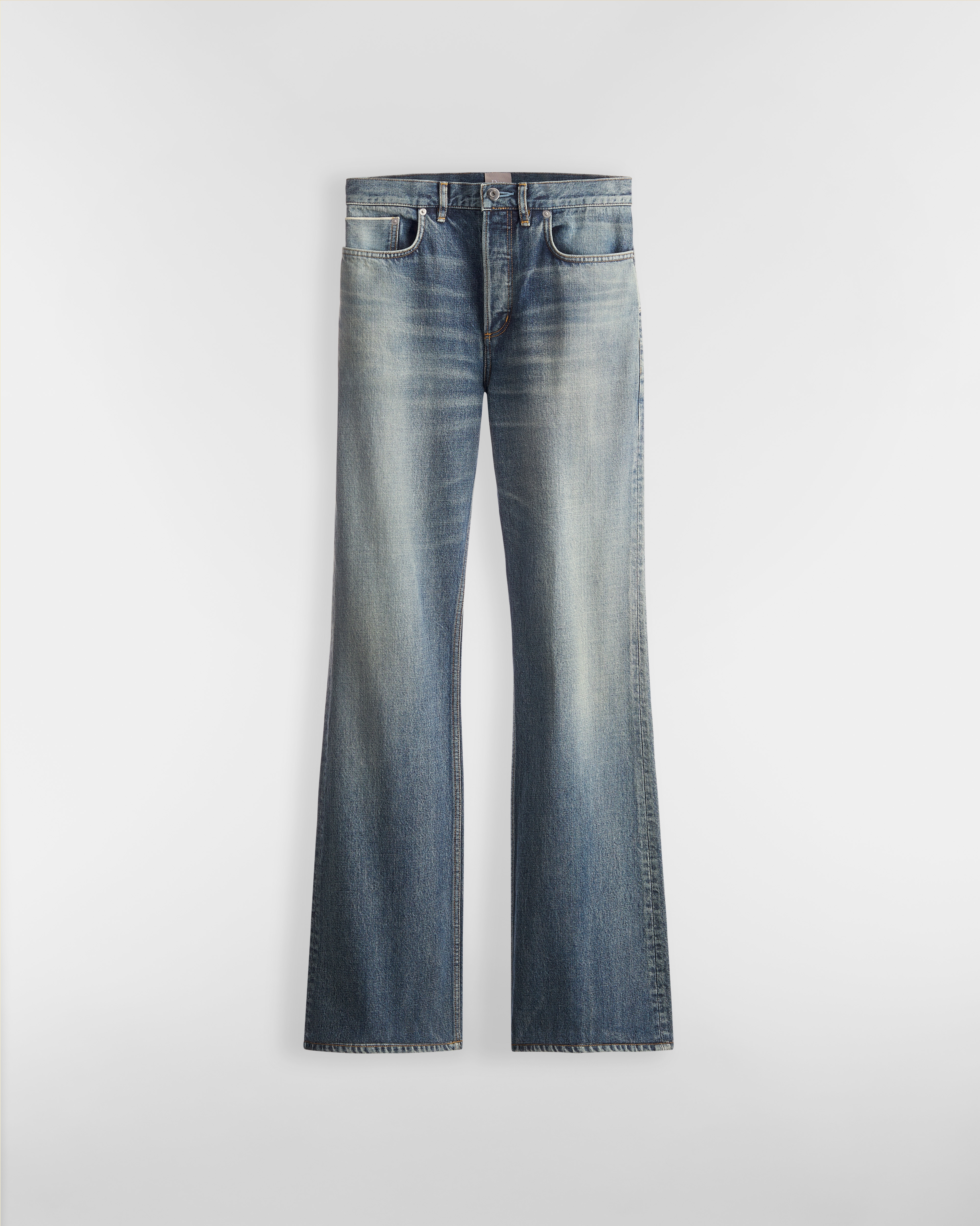 Jean bootcut Sergé de coton bleu E01
