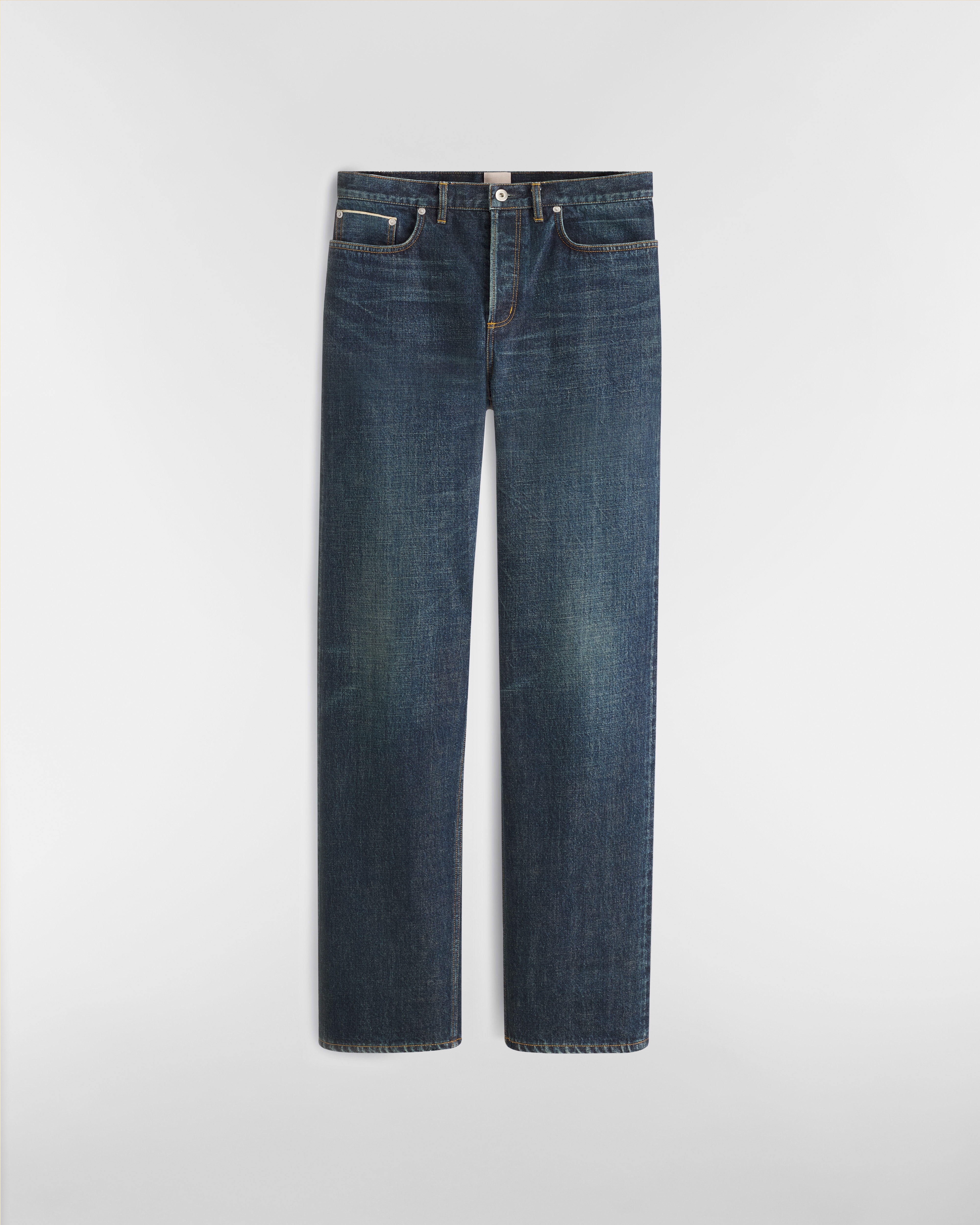 Regular Jeans Navy Blue Cotton Twill E01